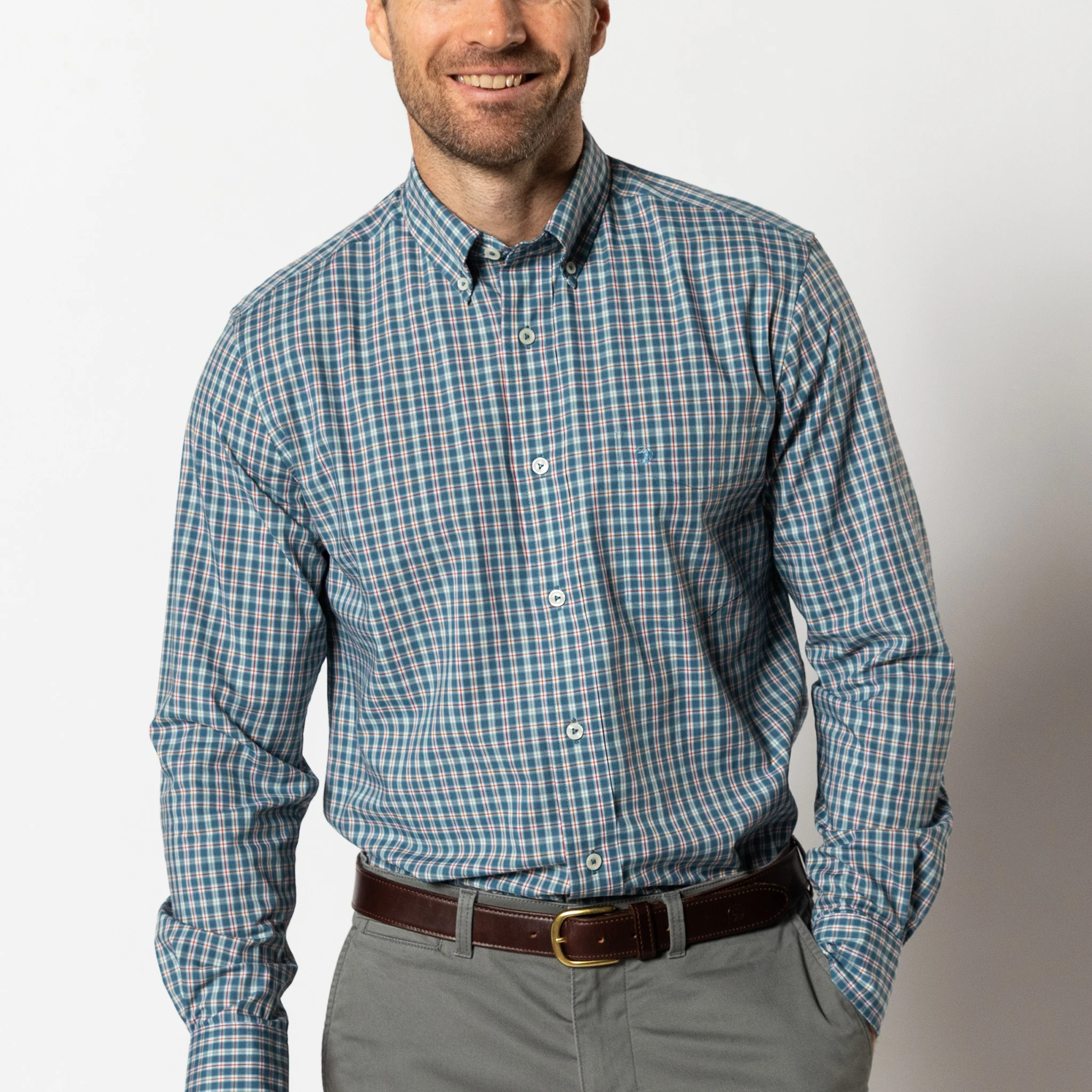 Performance Poplin Sport Shirt - Fallon Plaid - Image 2