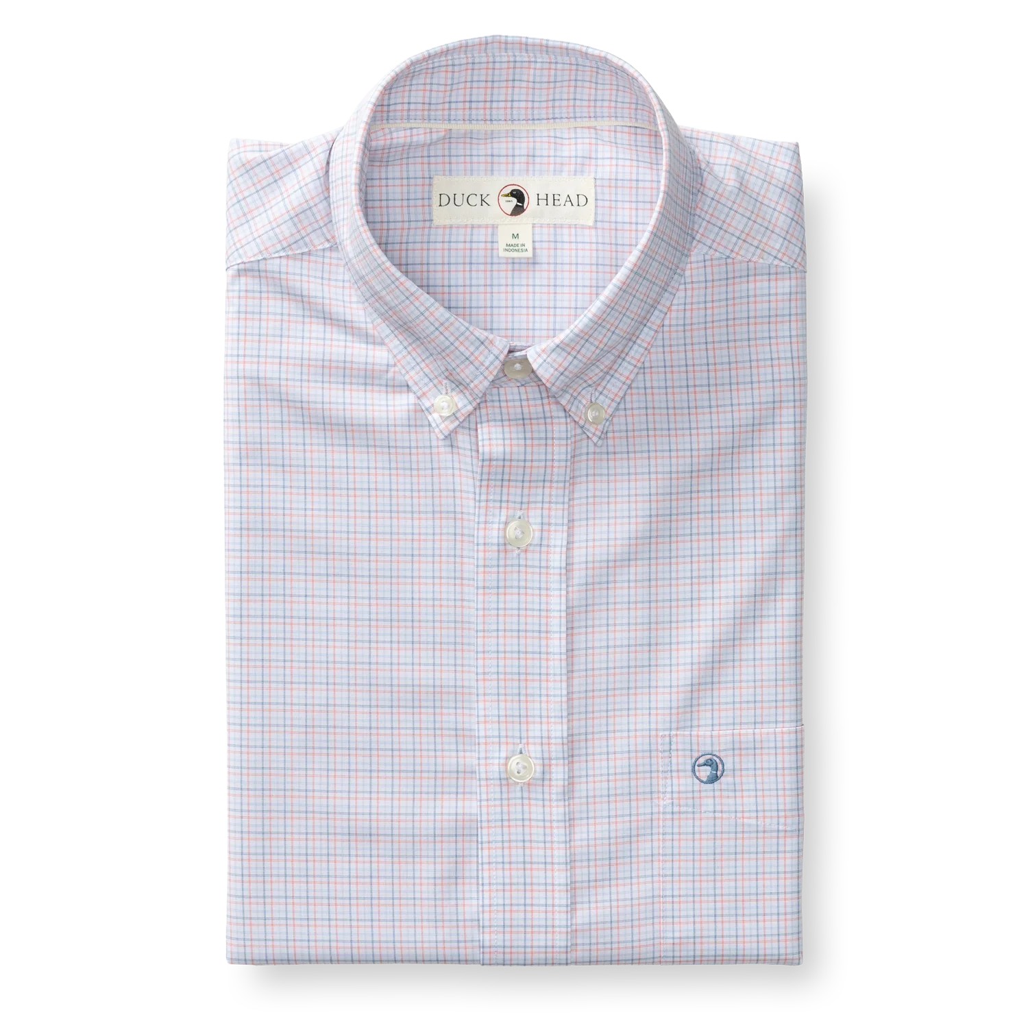 Performance Poplin Sport Shirt - Joiner Plaid - Coral - Image 3