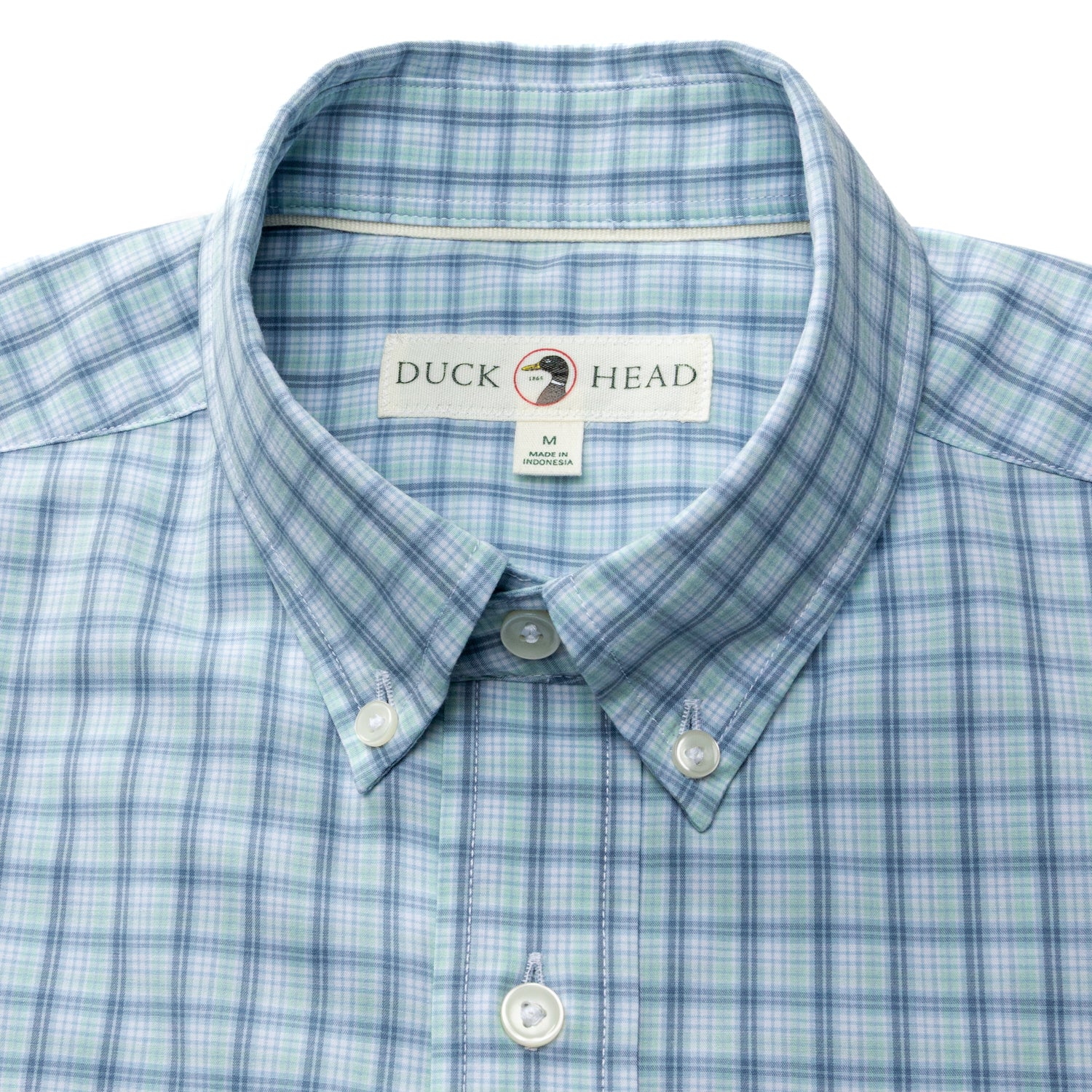 Performance Poplin Sport Shirt - Linwood Plaid - Seafoam Green - Image 4