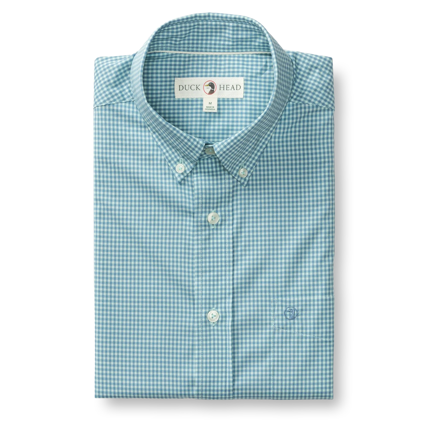 Performance Poplin Sport Shirt - Lyle Gingham - Seafoam Green - Image 3