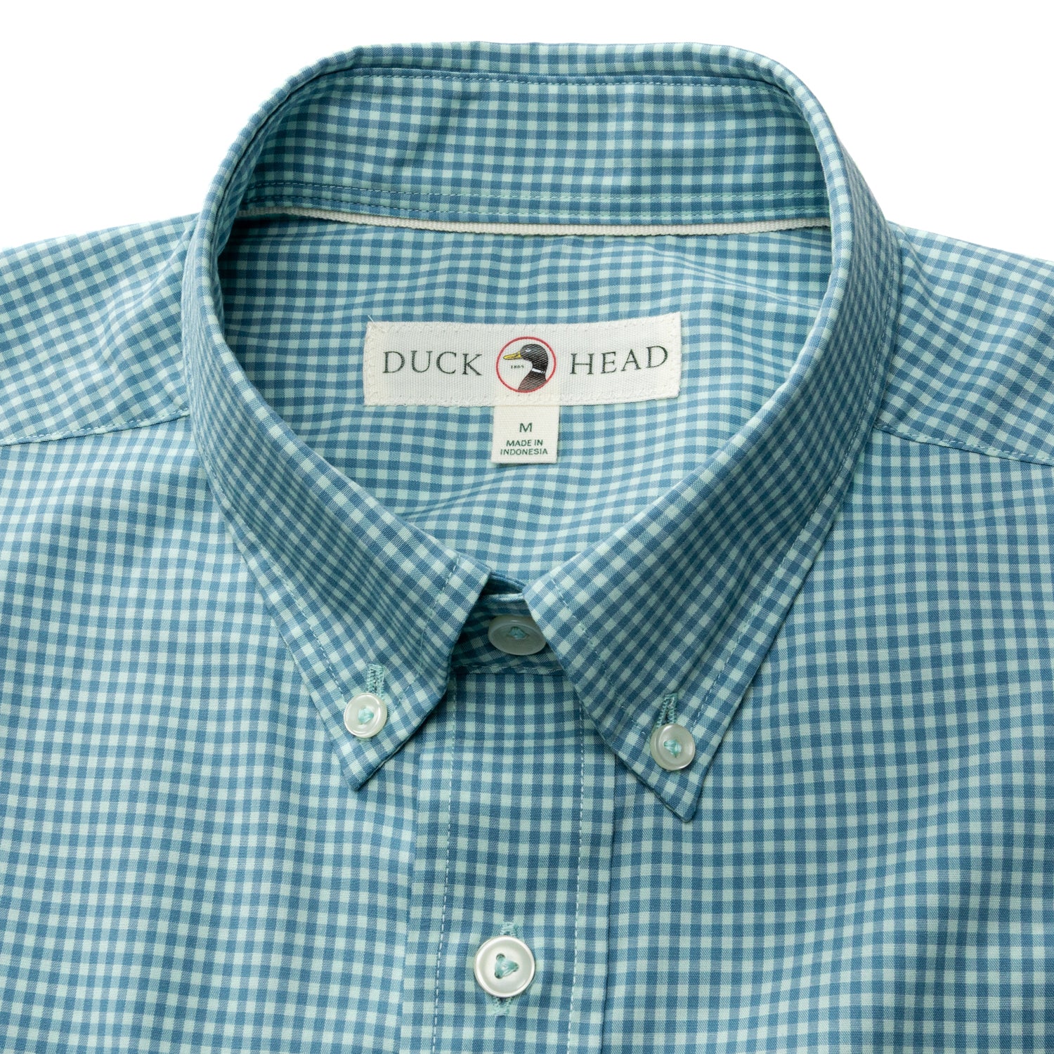 Performance Poplin Sport Shirt - Lyle Gingham - Seafoam Green - Image 4