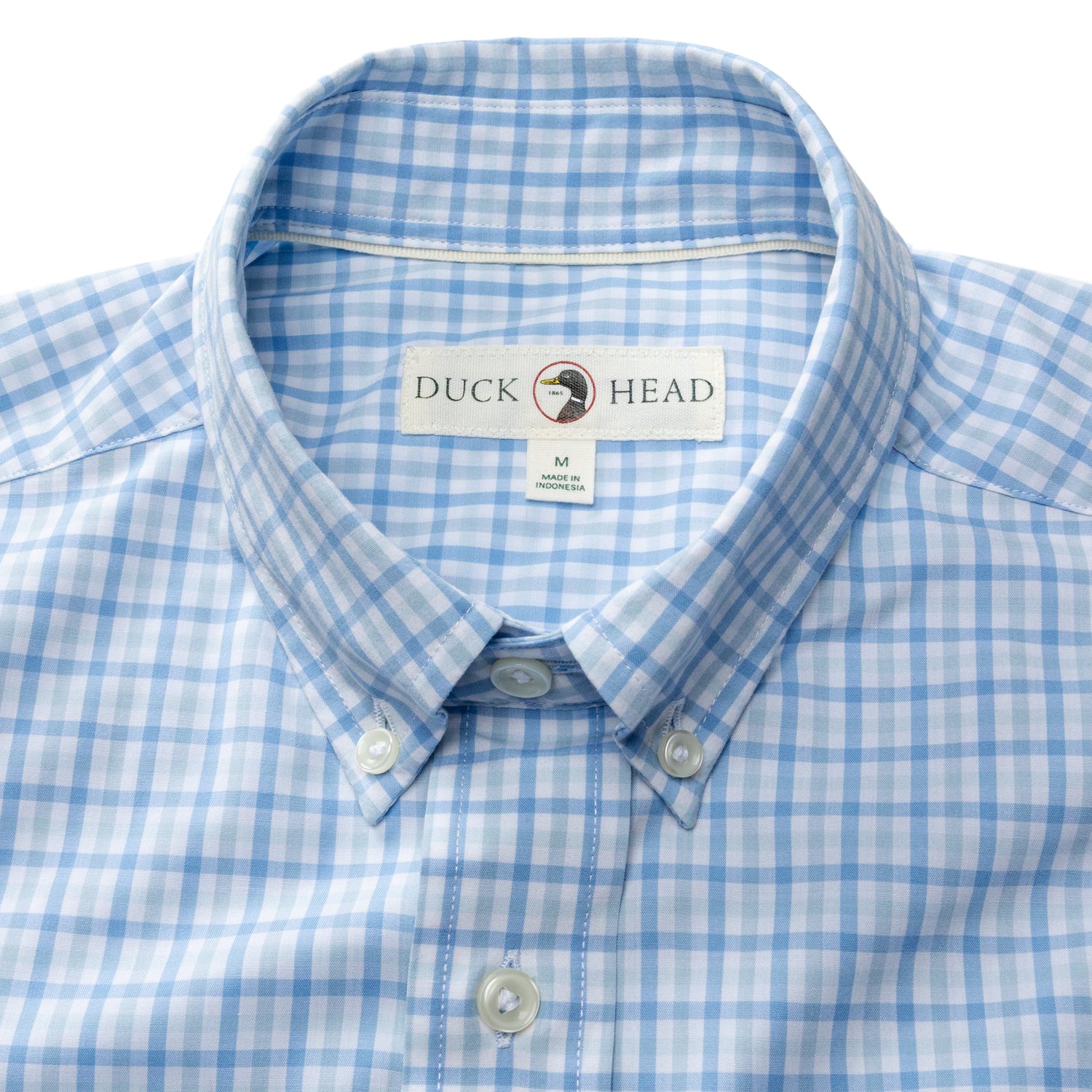 Performance Poplin Sport Shirt - Shaw Gingham - Sky Blue - Image 3