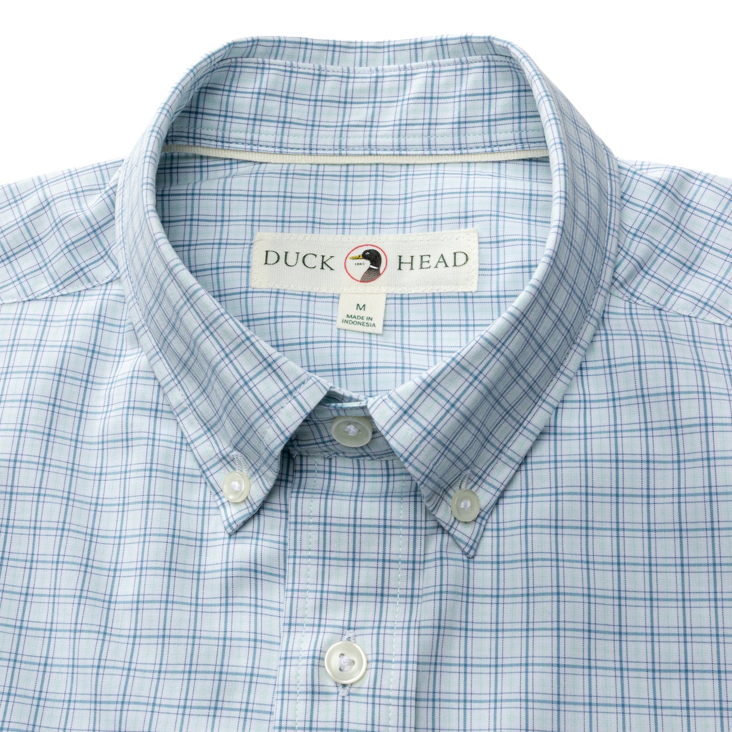 Performance Poplin Sport Shirt - Stokes Plaid - Seafoam Green - Image 4