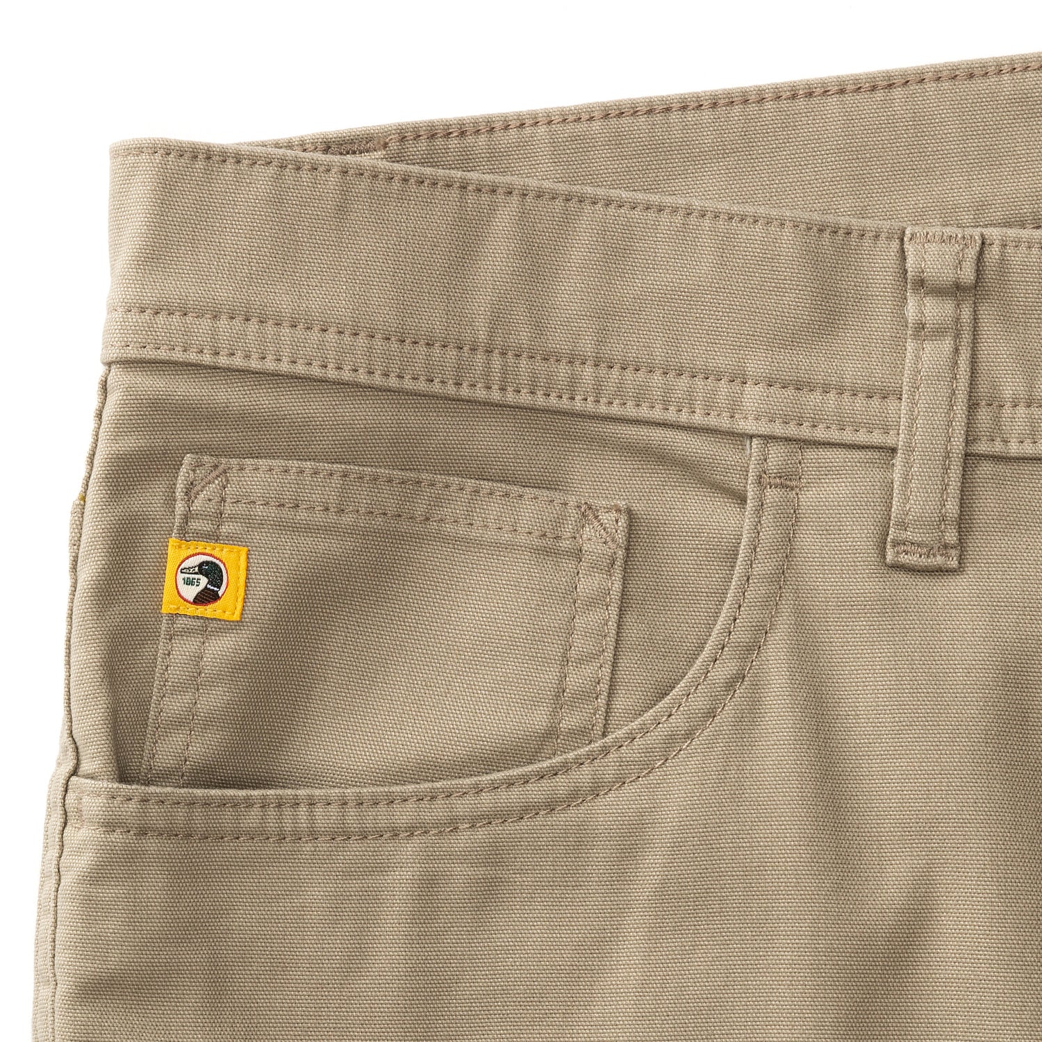 Classic Fit Pinpoint Canvas Five-Pocket - Khaki - Image 5