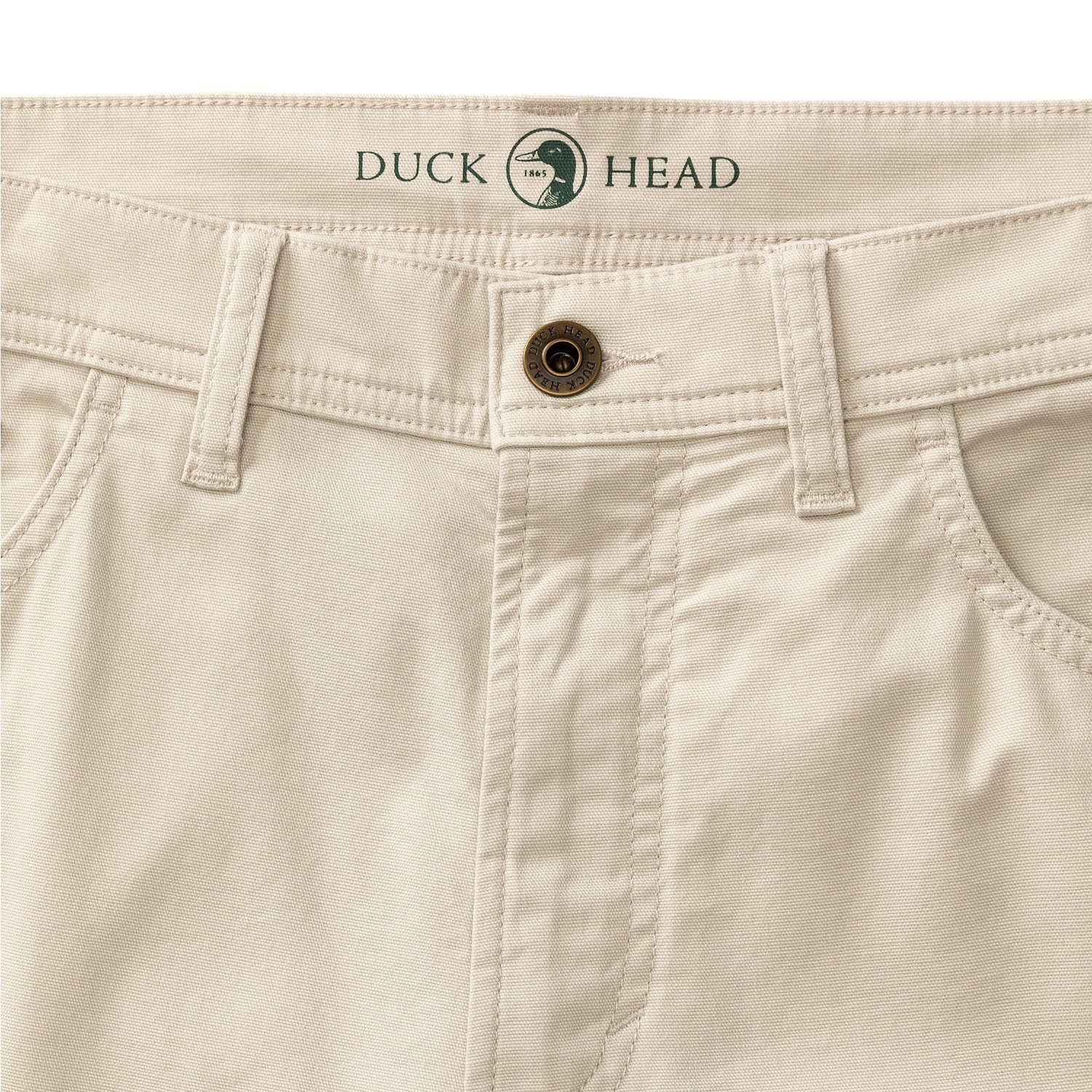 Classic Fit Pinpoint Canvas Five-Pocket - Stone - Image 4