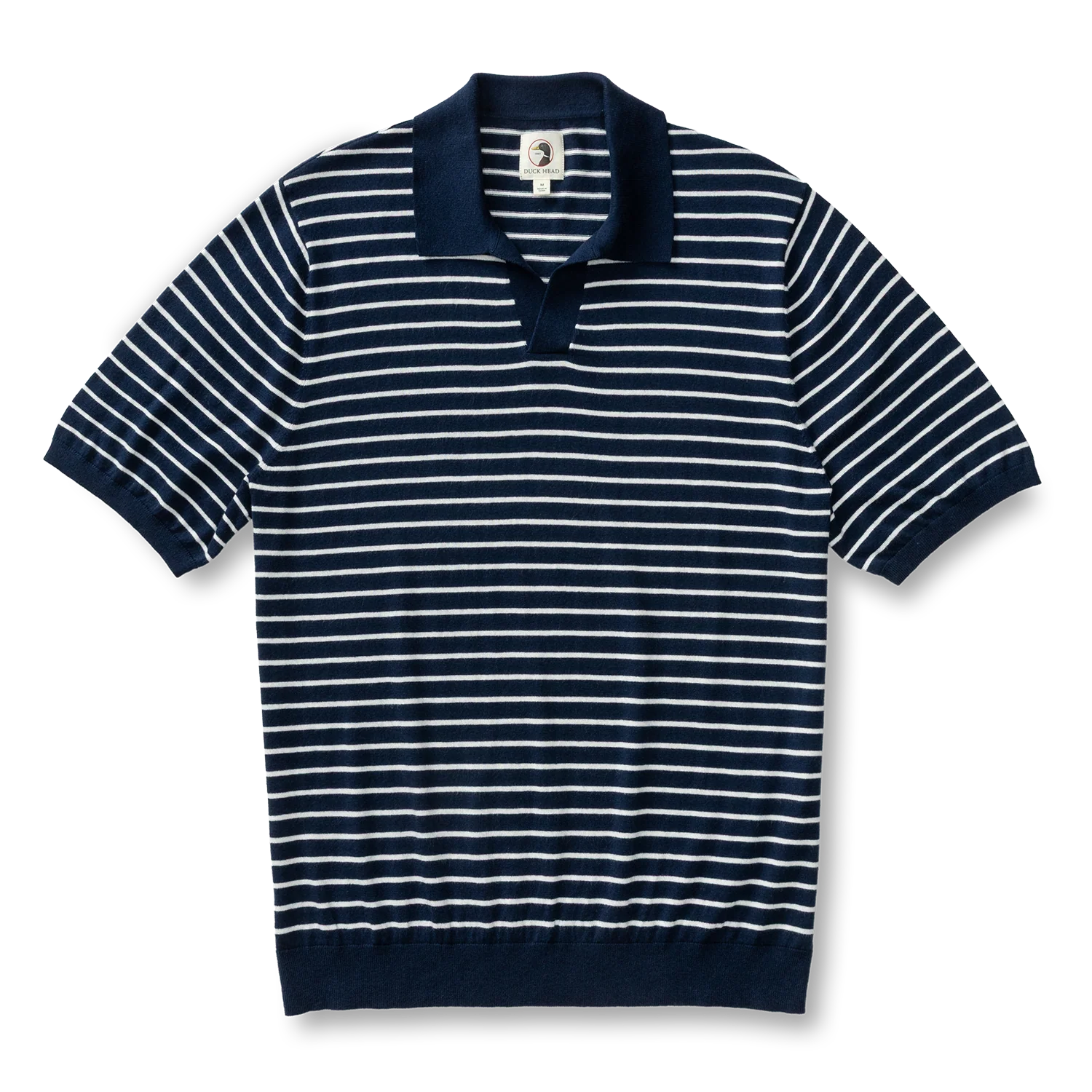 Reeves Striped Sweater Polo - Navy - Image 3