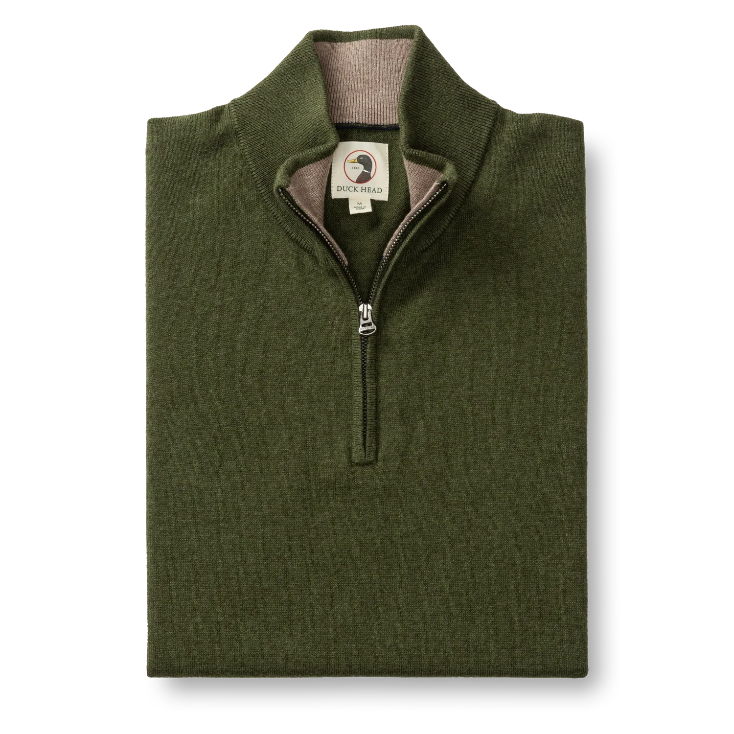 Ridley 1/4 Zip Sweater - Deep Olive - Image 3