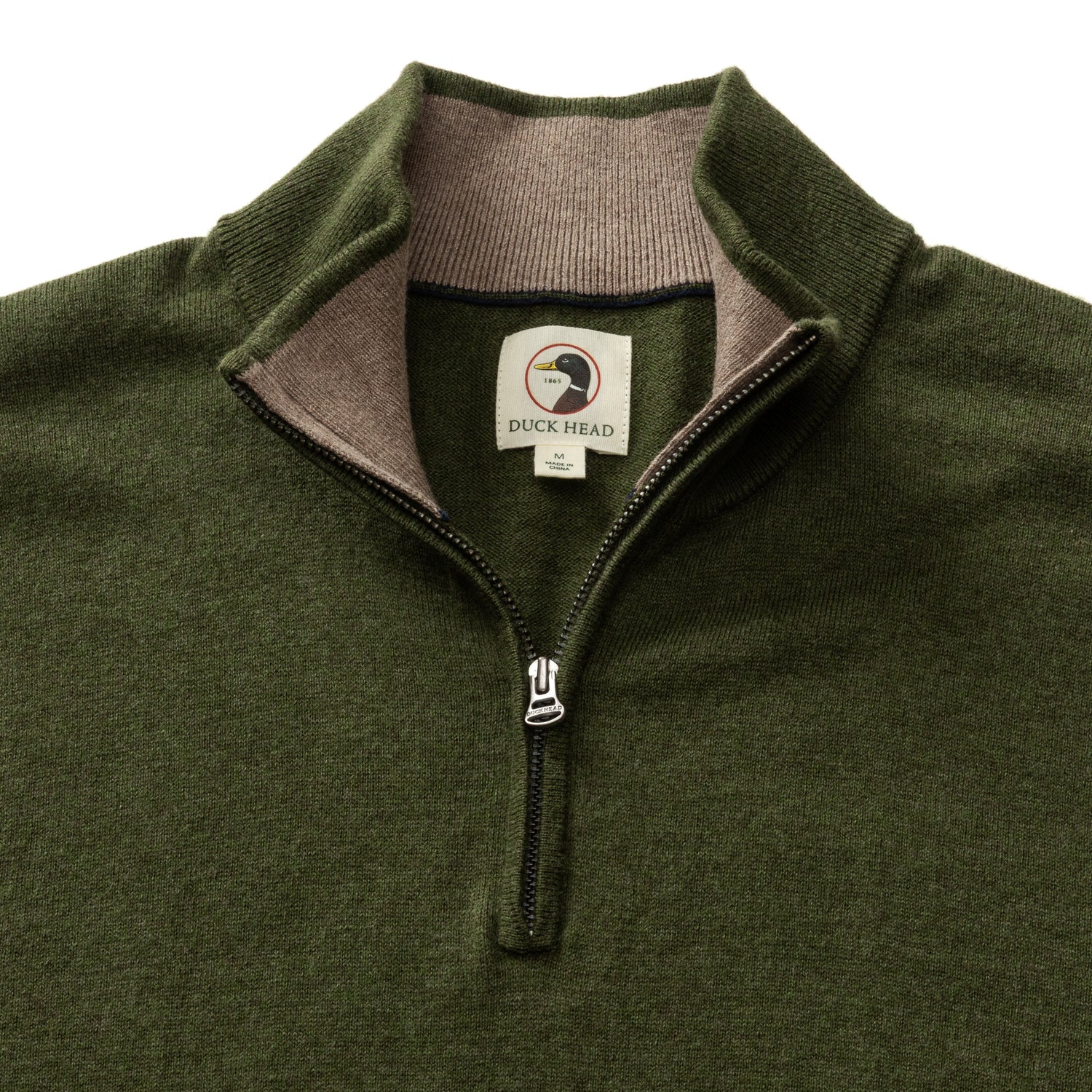 Ridley 1/4 Zip Sweater - Deep Olive - Image 4
