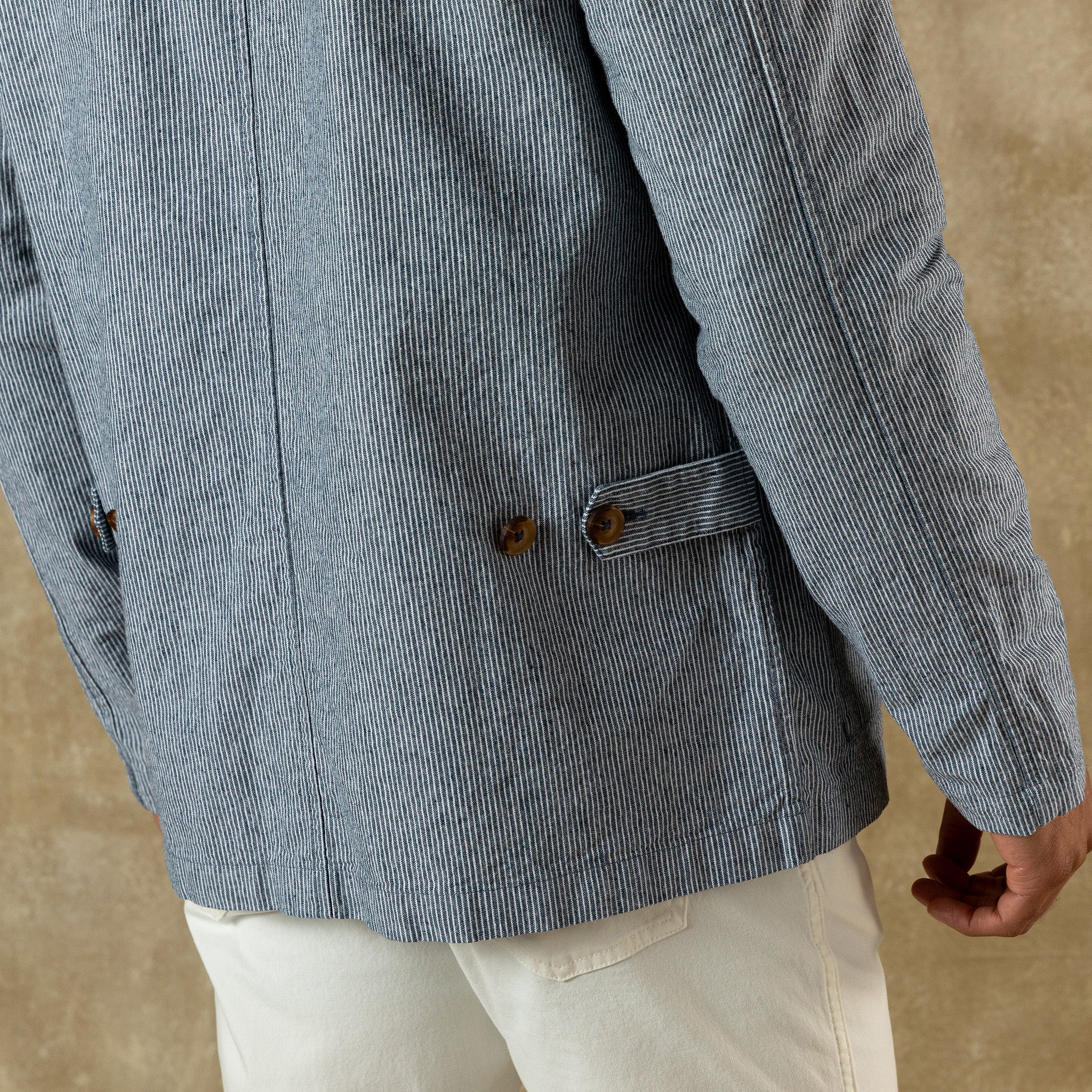Rutledge Safari Jacket - Shorewood Stripe - Mallard Blue - Image 3