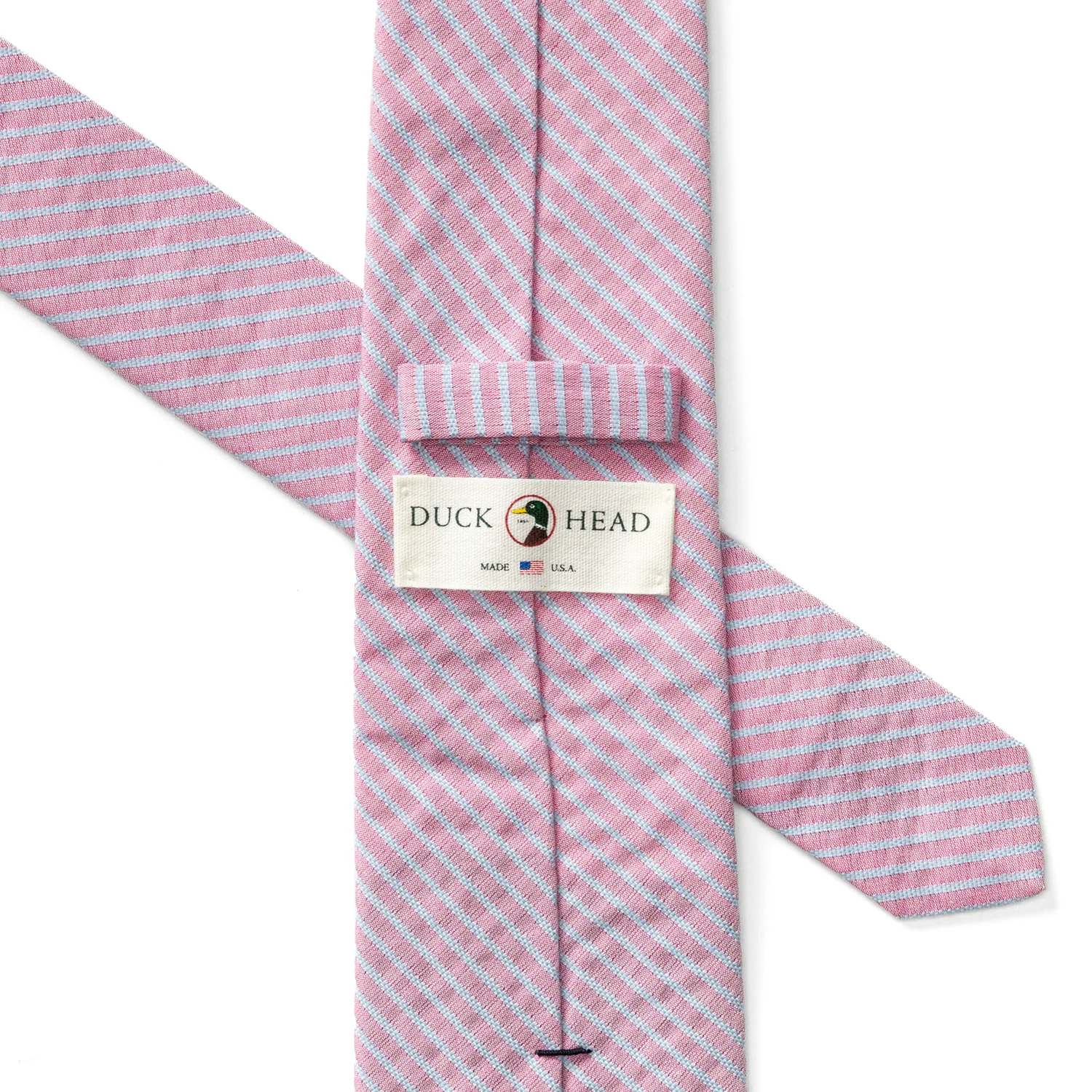 Seersucker Stripe Tie - Rosewood - Image 2