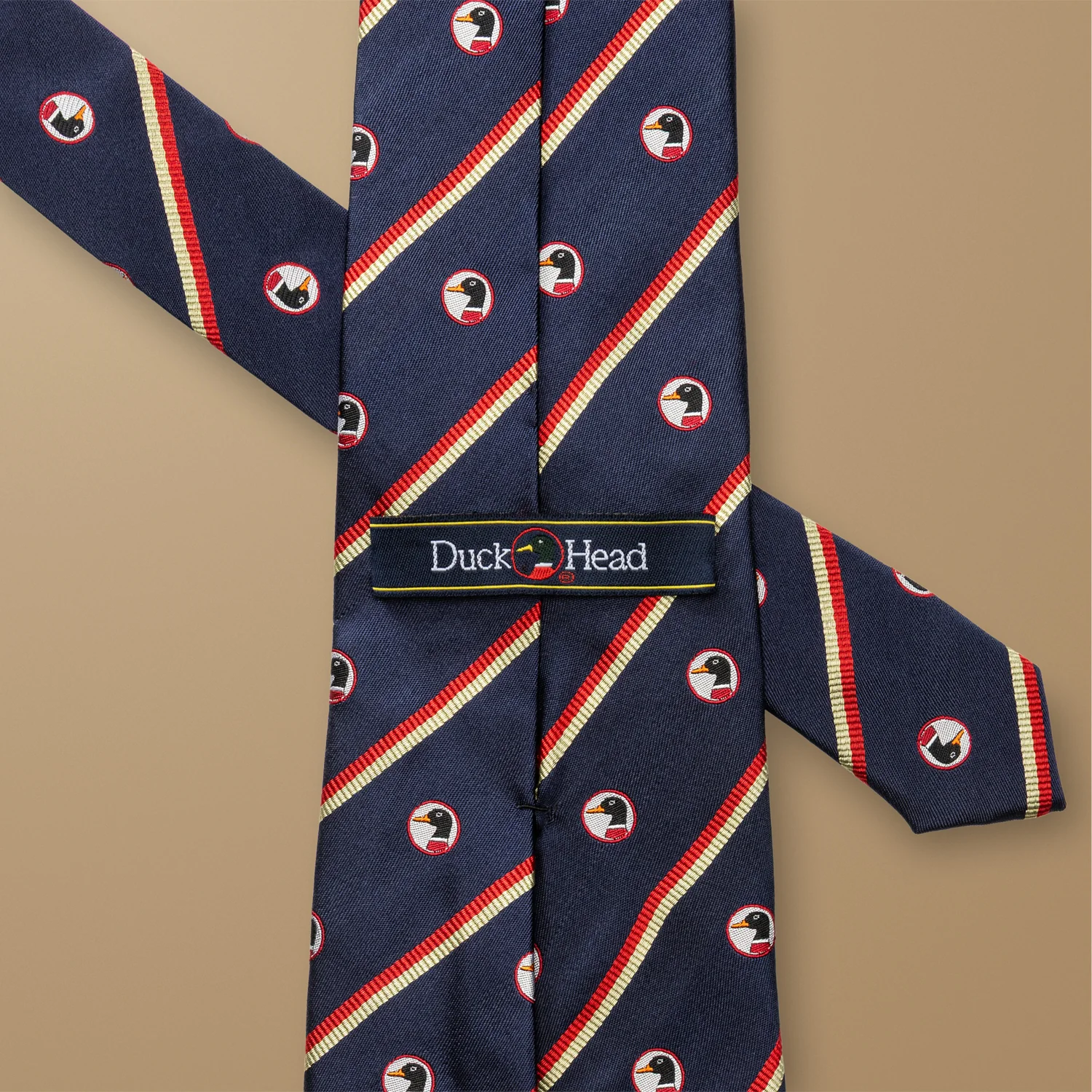 Silk Logo Striped Tie - Duck Head Vintage - Image 2