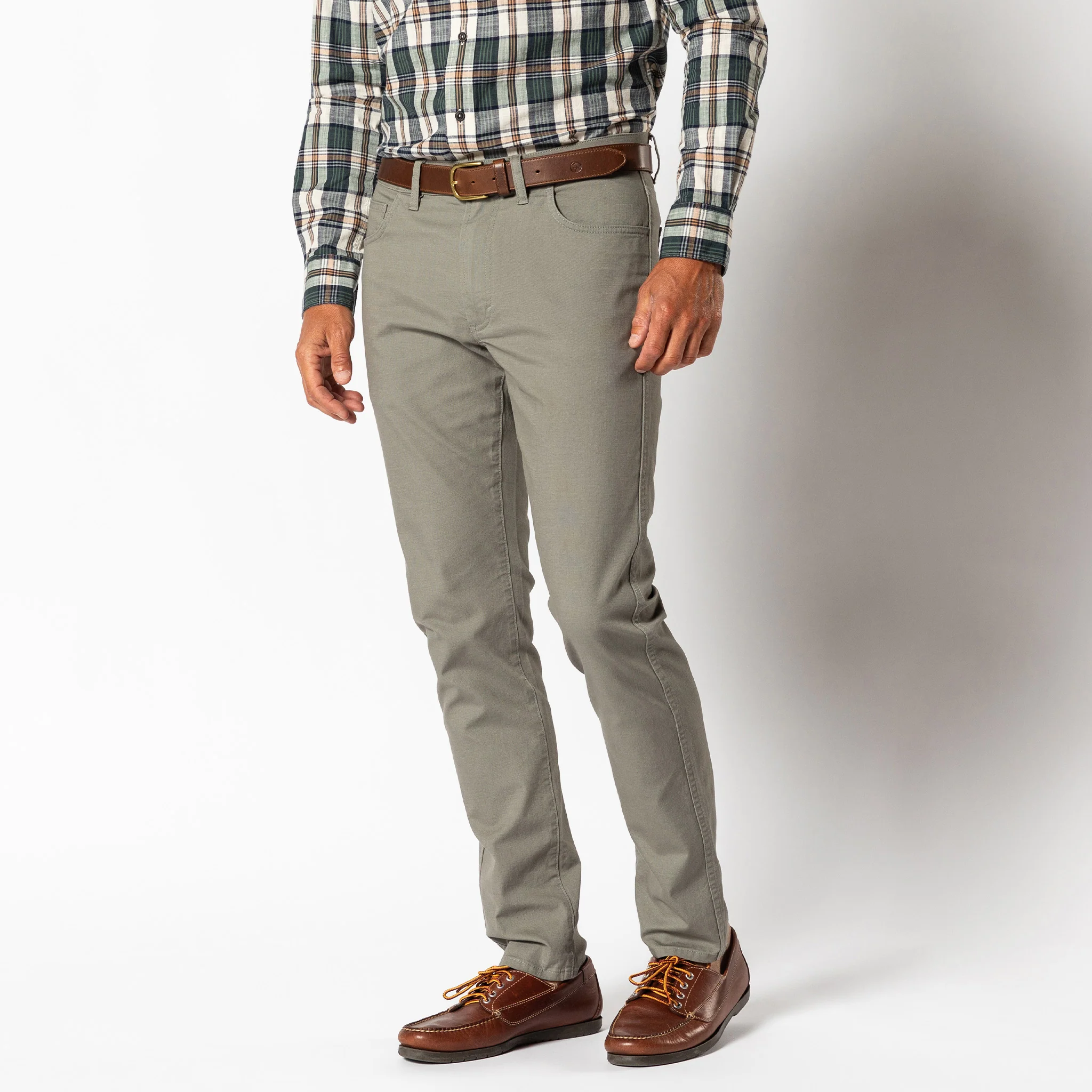 Classic Fit Pinpoint Canvas Five-Pocket - Image 4