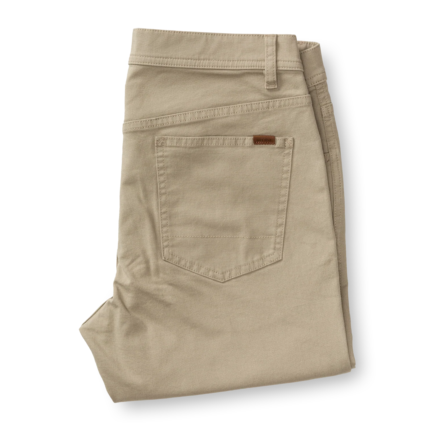 Slim Fit Pinpoint Canvas Five-Pocket - Khaki - Image 3