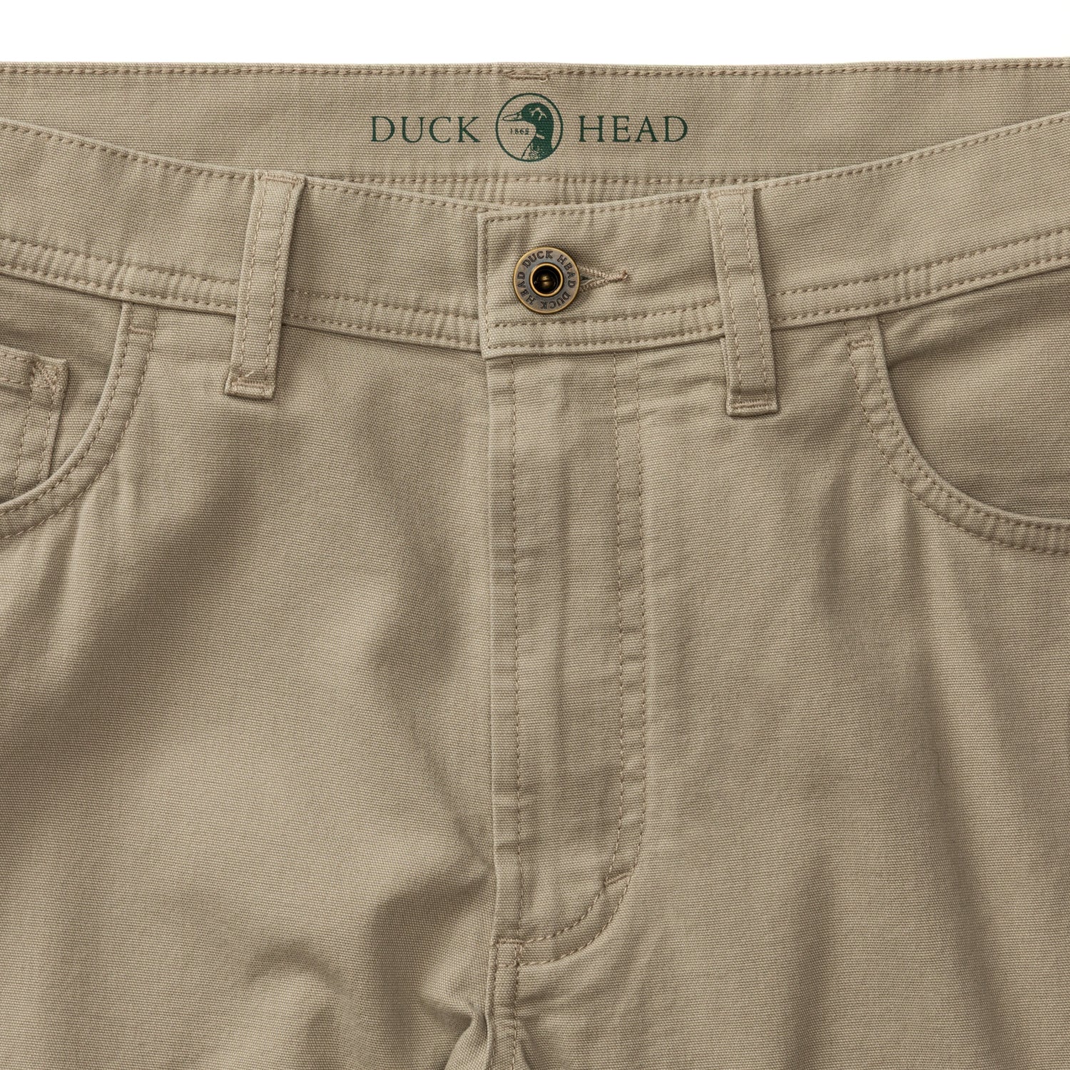 Slim Fit Pinpoint Canvas Five-Pocket - Khaki - Image 4