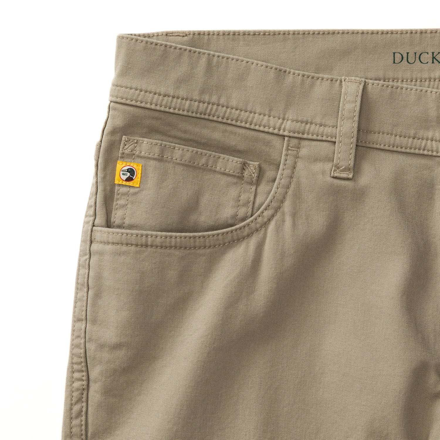 Slim Fit Pinpoint Canvas Five-Pocket - Khaki - Image 5