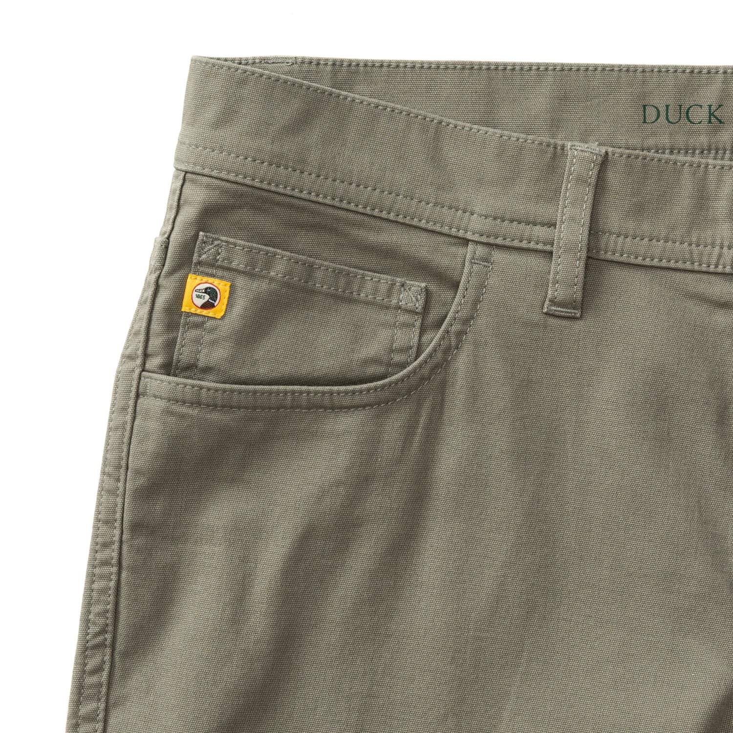 Slim Fit Pinpoint Canvas Five-Pocket - Mist Grey - Image 4