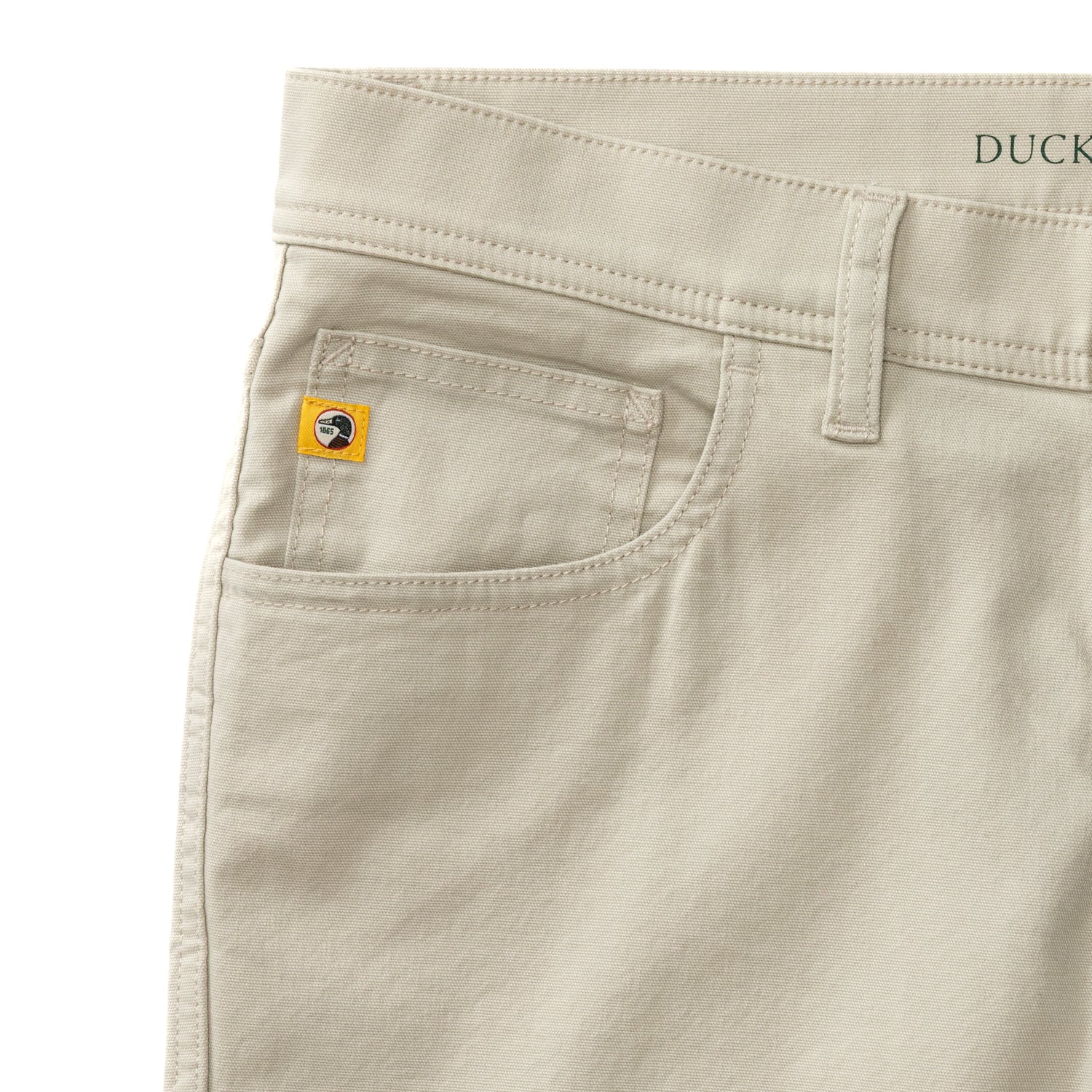Slim Fit Pinpoint Canvas Five-Pocket - Stone - Image 5