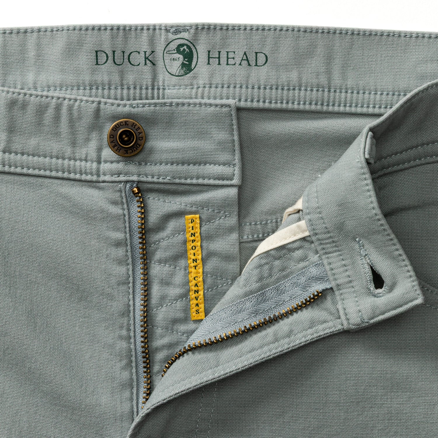 Slim Fit Pinpoint Canvas  Five-Pocket - Pewter Grey - Image 4