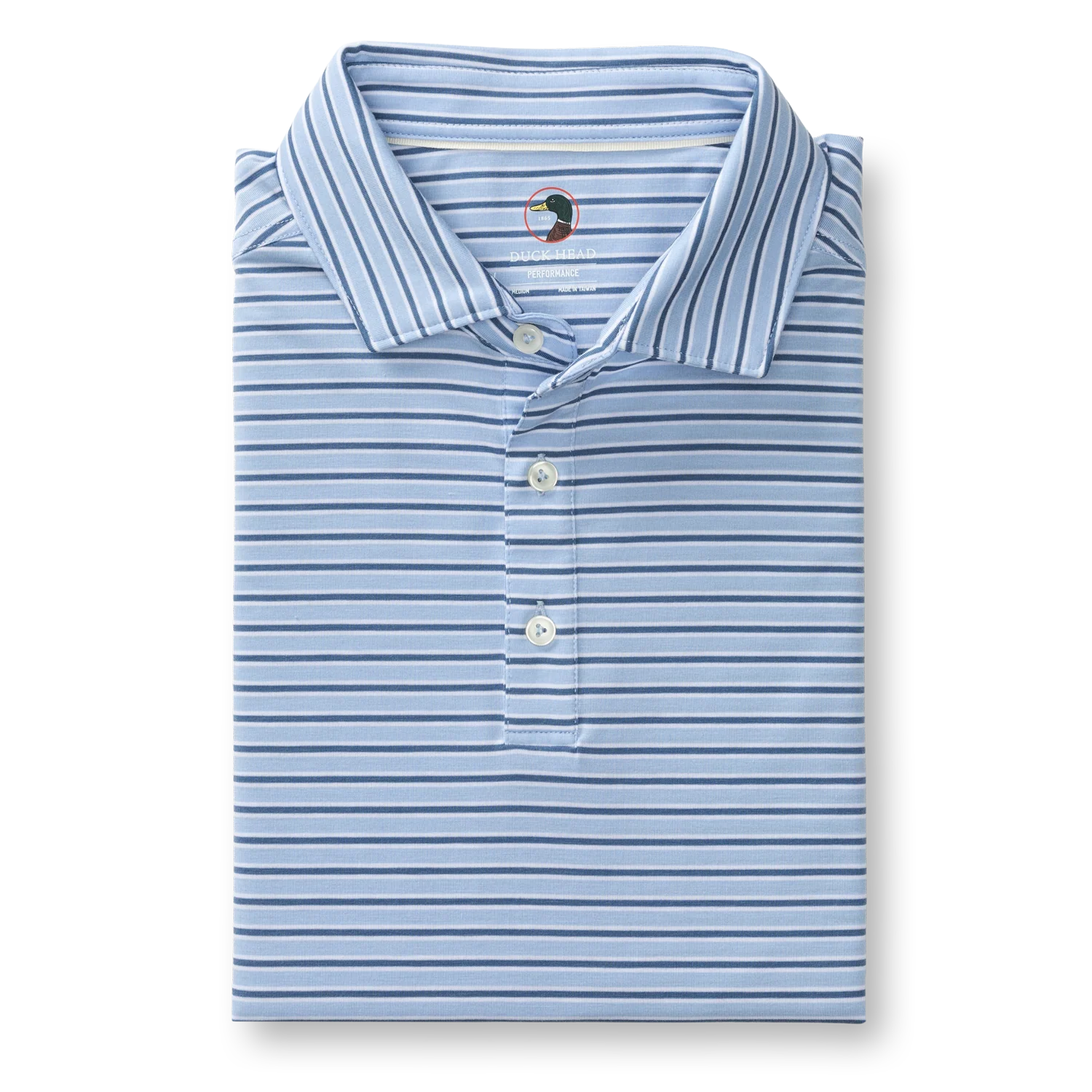 Summerford Performance Jersey Polo - Pierce Stripe -  Serenity Blue - Image 3