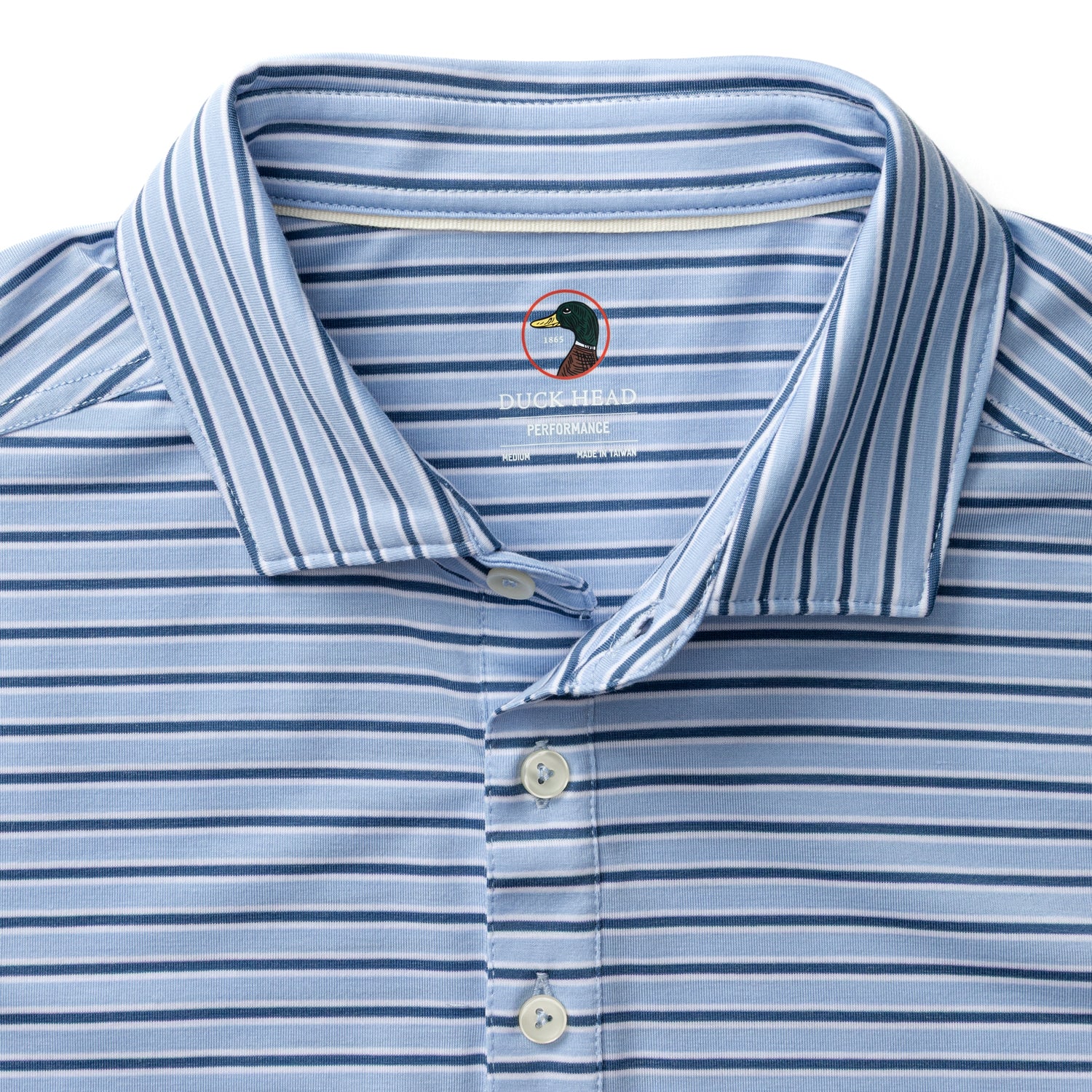 Summerford Performance Jersey Polo - Pierce Stripe -  Serenity Blue - Image 4