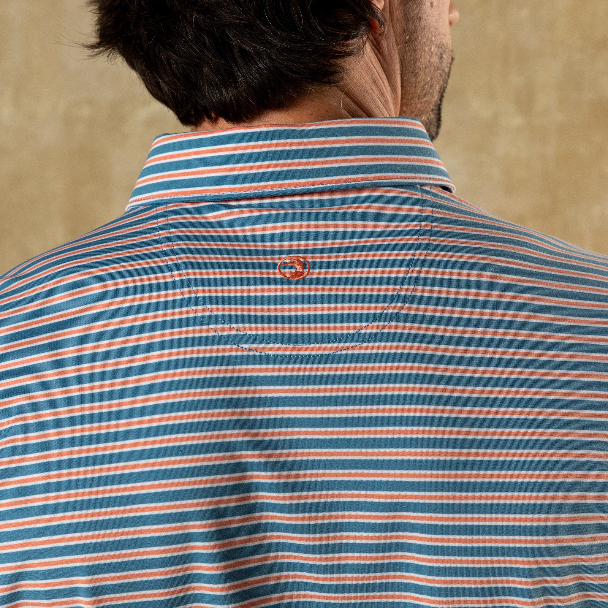 Summerford Performance Jersey Polo - Pierce Stripe - Sunwashed Blue - Image 2
