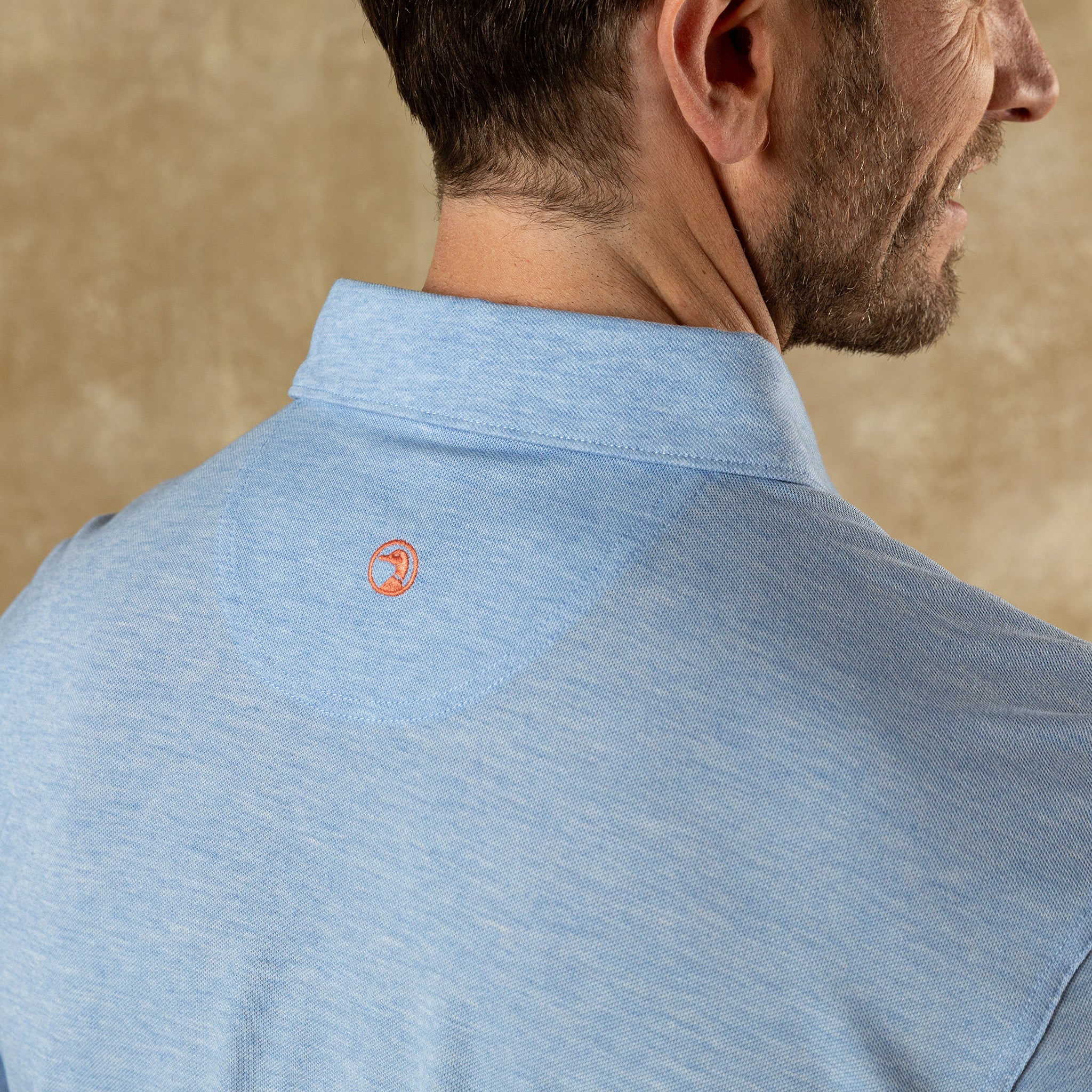 Summerford Performance Pique Polo - Serenity Blue Heather - Image 2