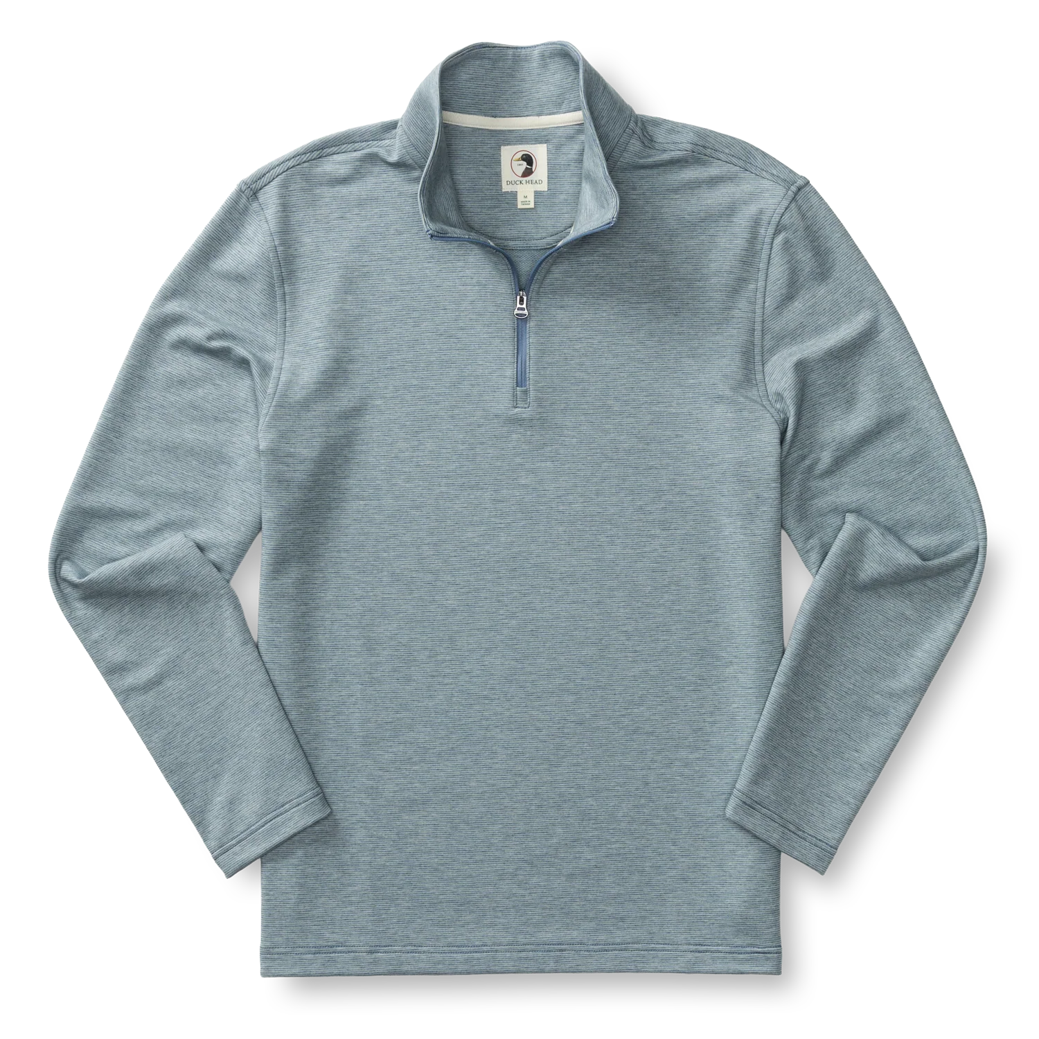 Summerford Striped Performance 1/4 Zip Pullover - Chambray Blue Heather - Image 3