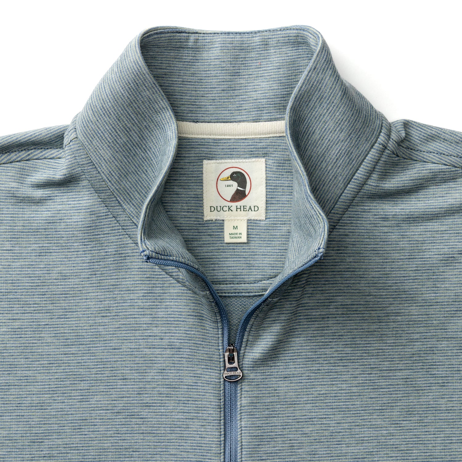 Summerford Striped Performance 1/4 Zip Pullover - Chambray Blue Heather - Image 4