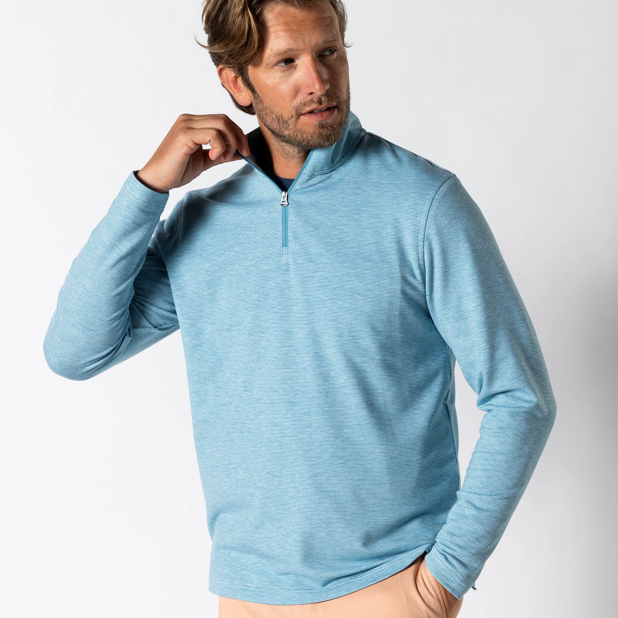 Wakeman Stripe Performance 1/4 Zip Pullover - Image 2