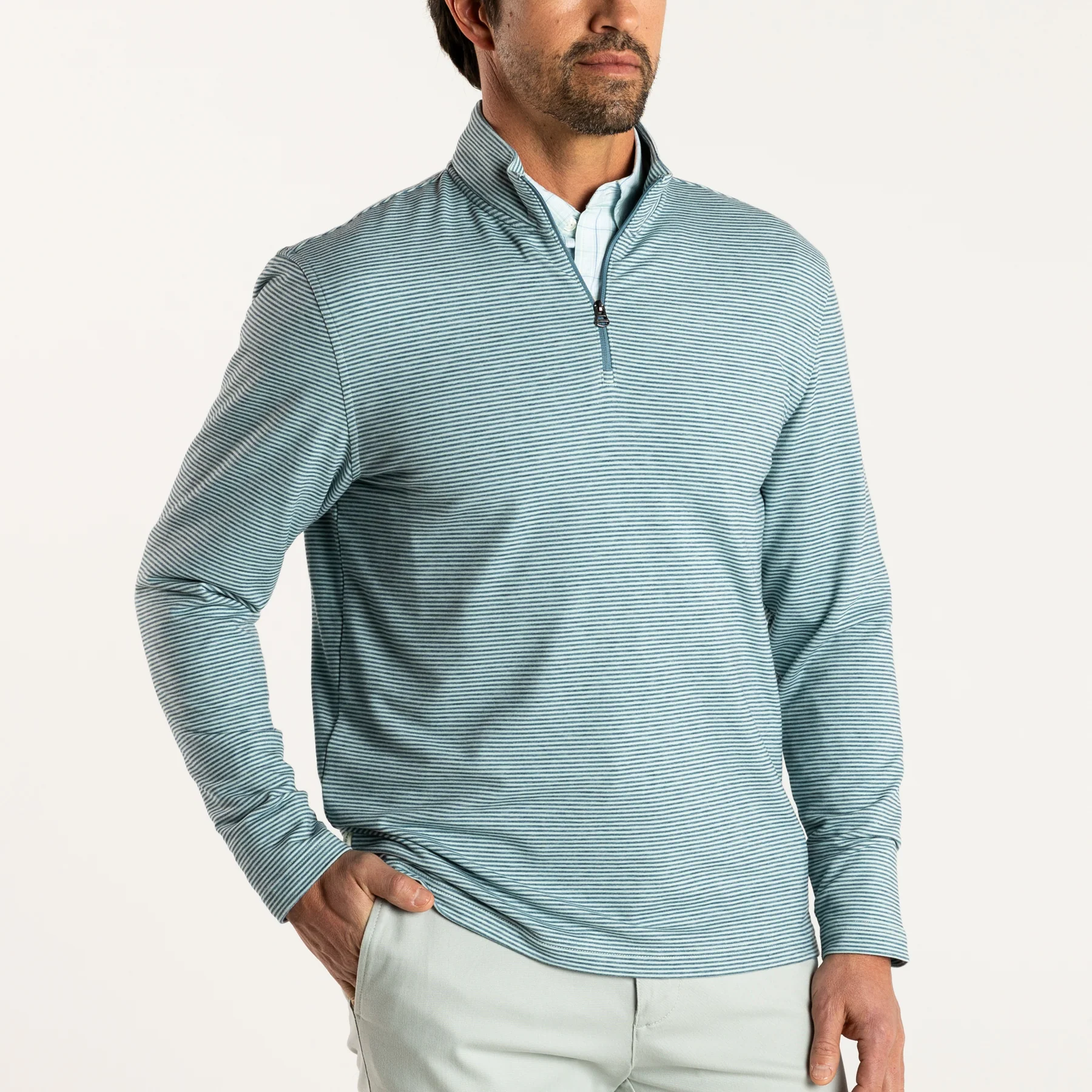 Wakeman Stripe Performance 1/4 Zip Pullover - Image 4