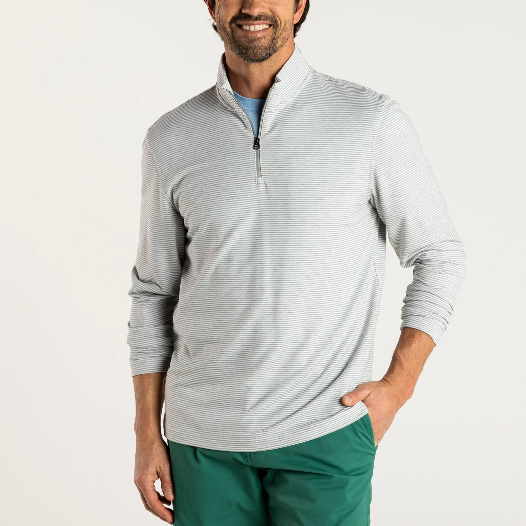 Wakeman Stripe Performance 1/4 Zip Pullover - Image 6