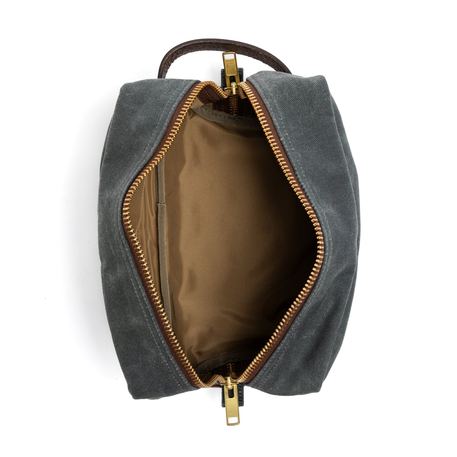 Waxed Canvas Dopp Kit - Charcoal - Image 3