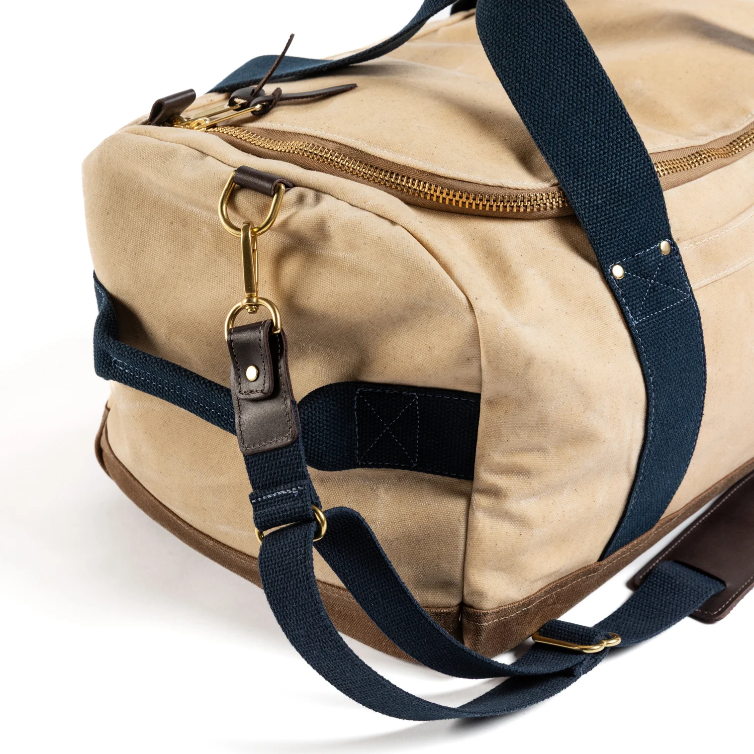 Waxed Canvas Overnighter Bag - Natural - Image 3