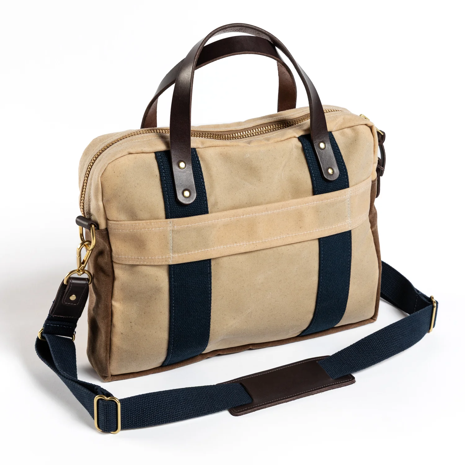 Waxed Canvas Laptop Bag - Natural - Image 3