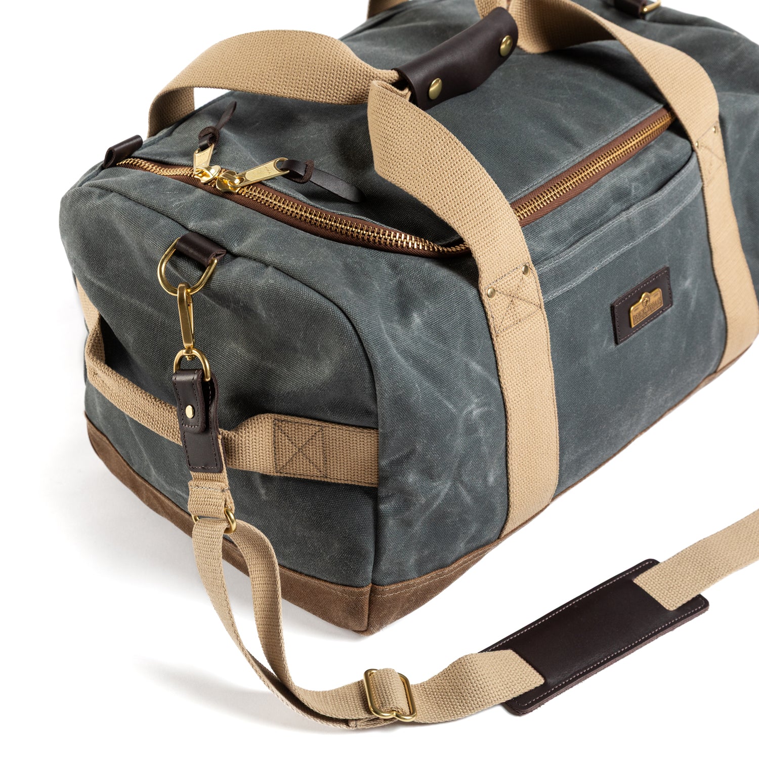 Waxed Canvas Overnighter Bag - Charcoal - Image 5