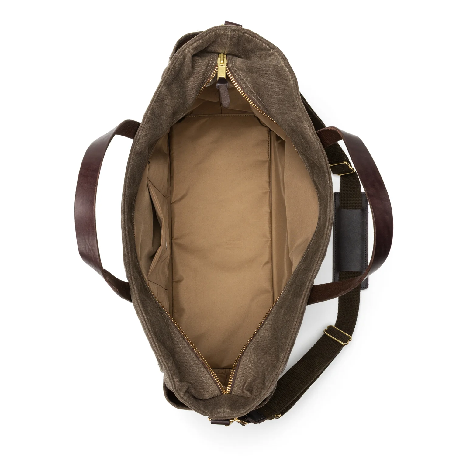 Waxed Canvas Tote Large - Field Brown - Image 4