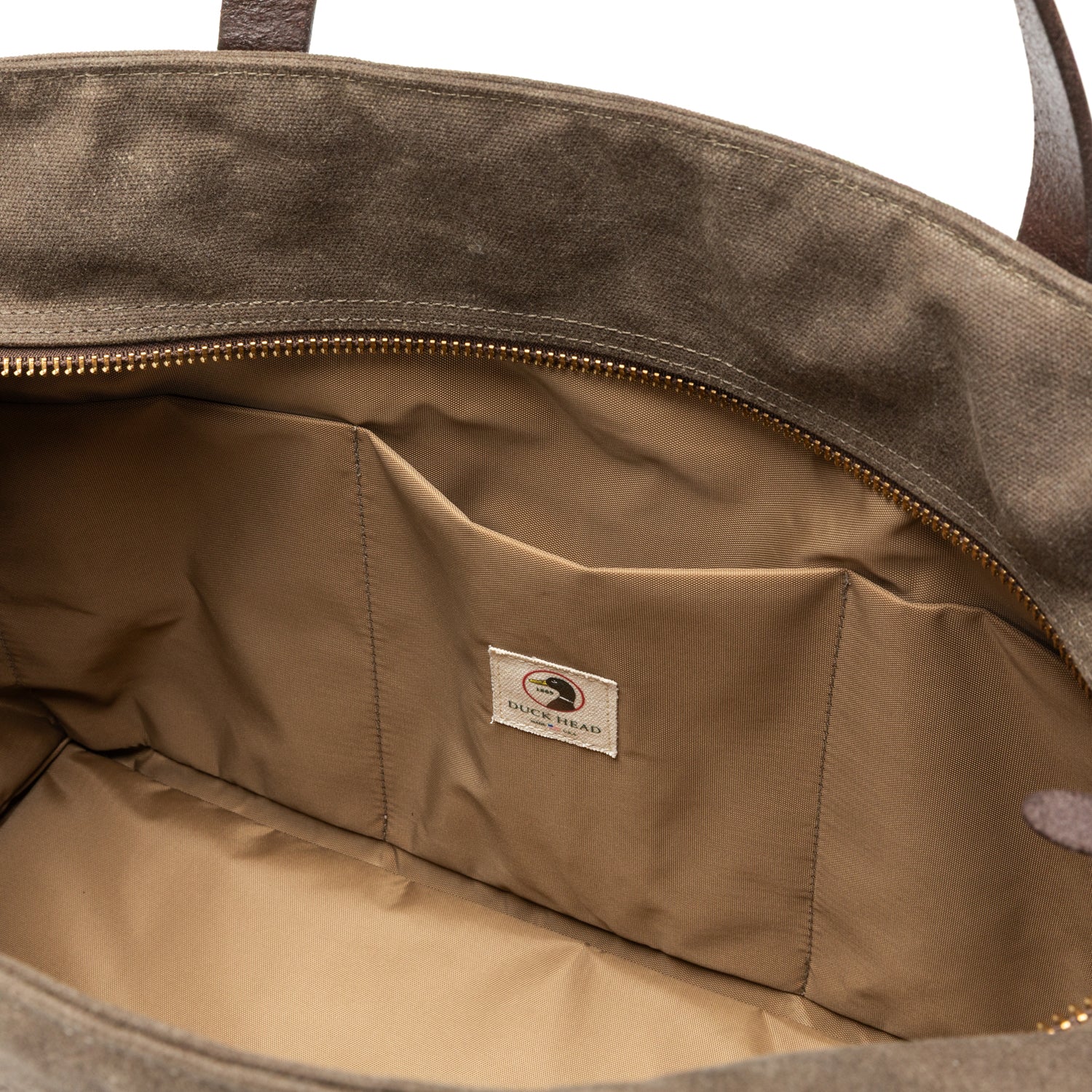 Waxed Canvas Tote Large - Field Brown - Image 5