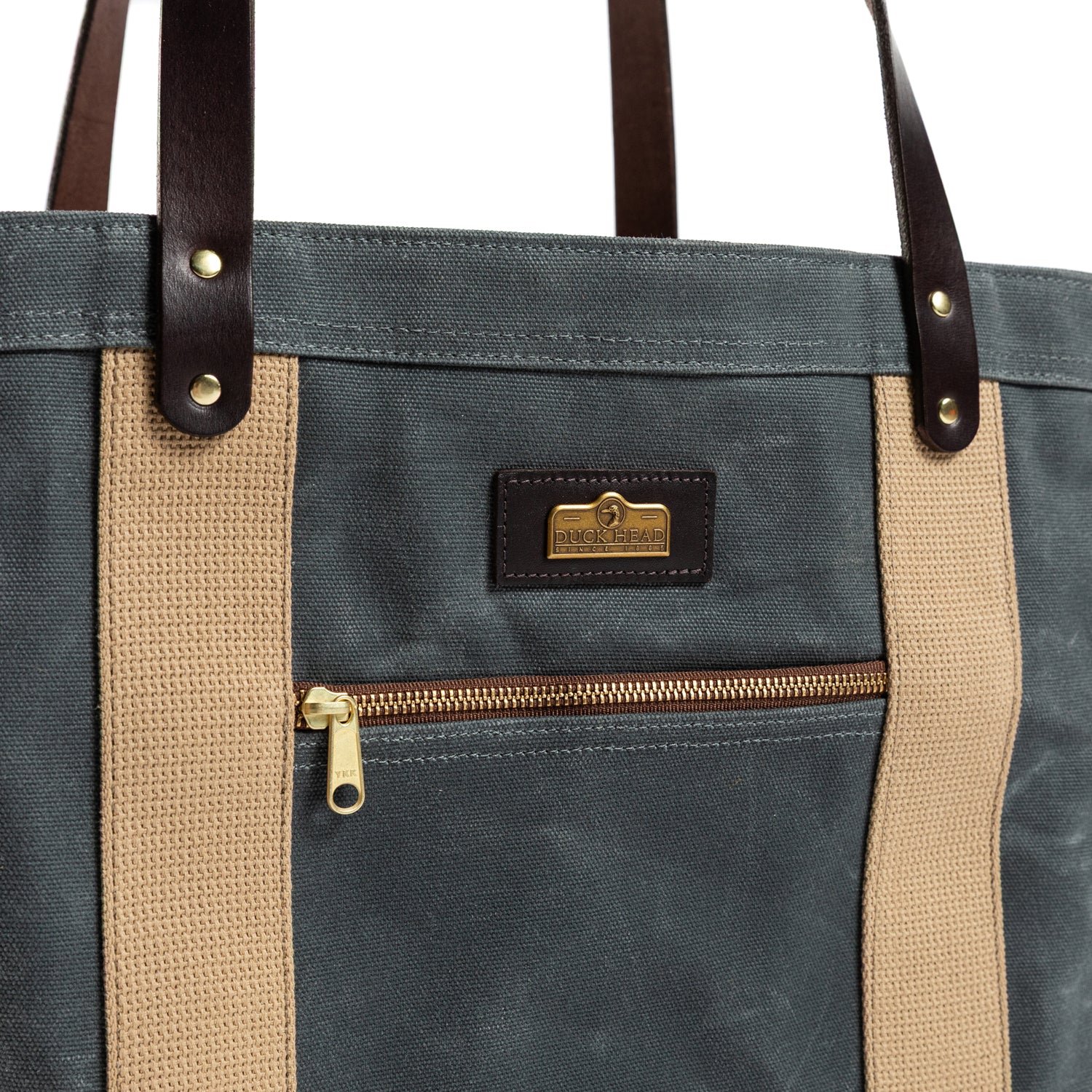 Waxed Canvas Tote Medium - Charcoal - Image 4
