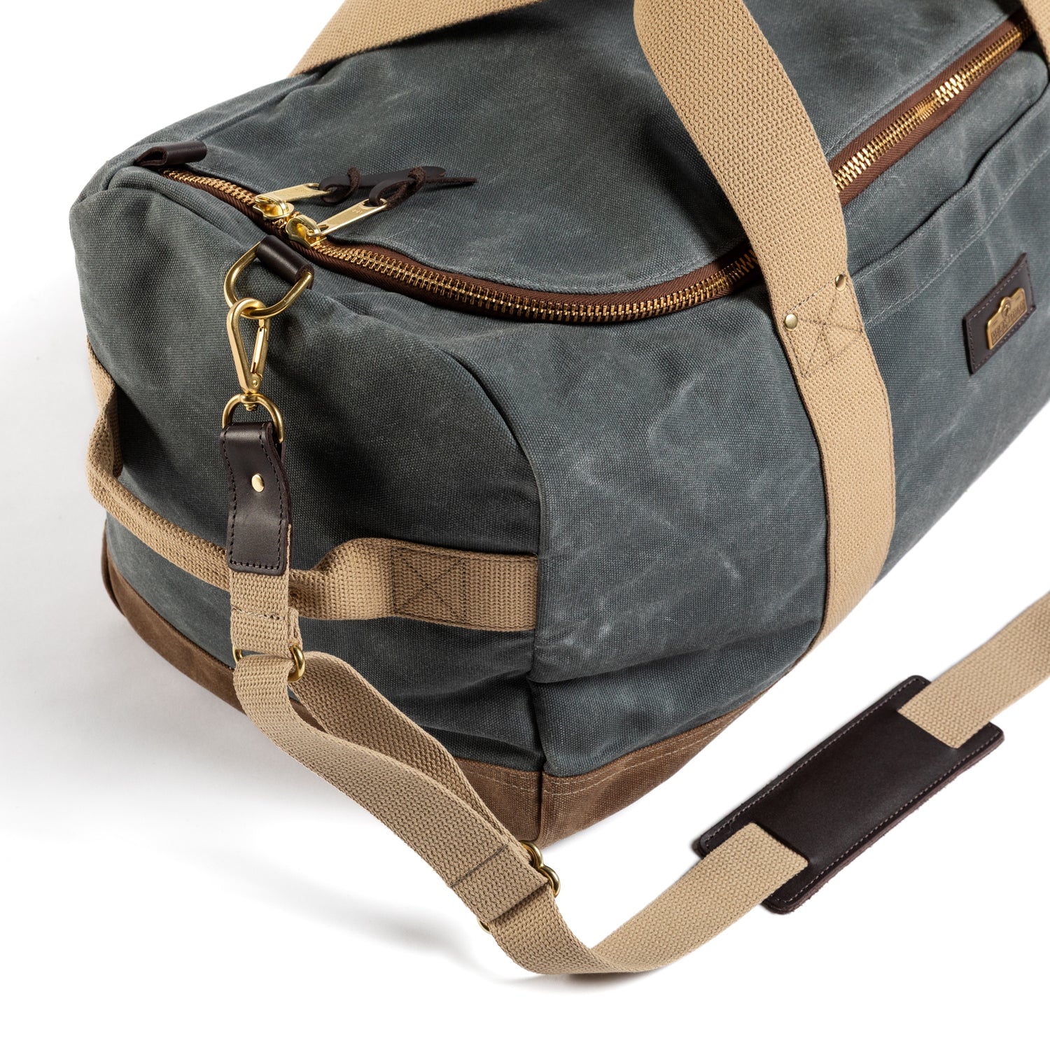 Waxed Canvas Weekender Bag - Charcoal - Image 4