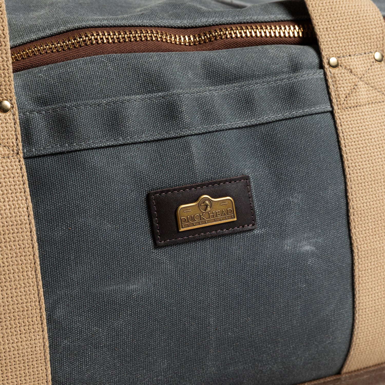 Waxed Canvas Weekender Bag - Charcoal - Image 6