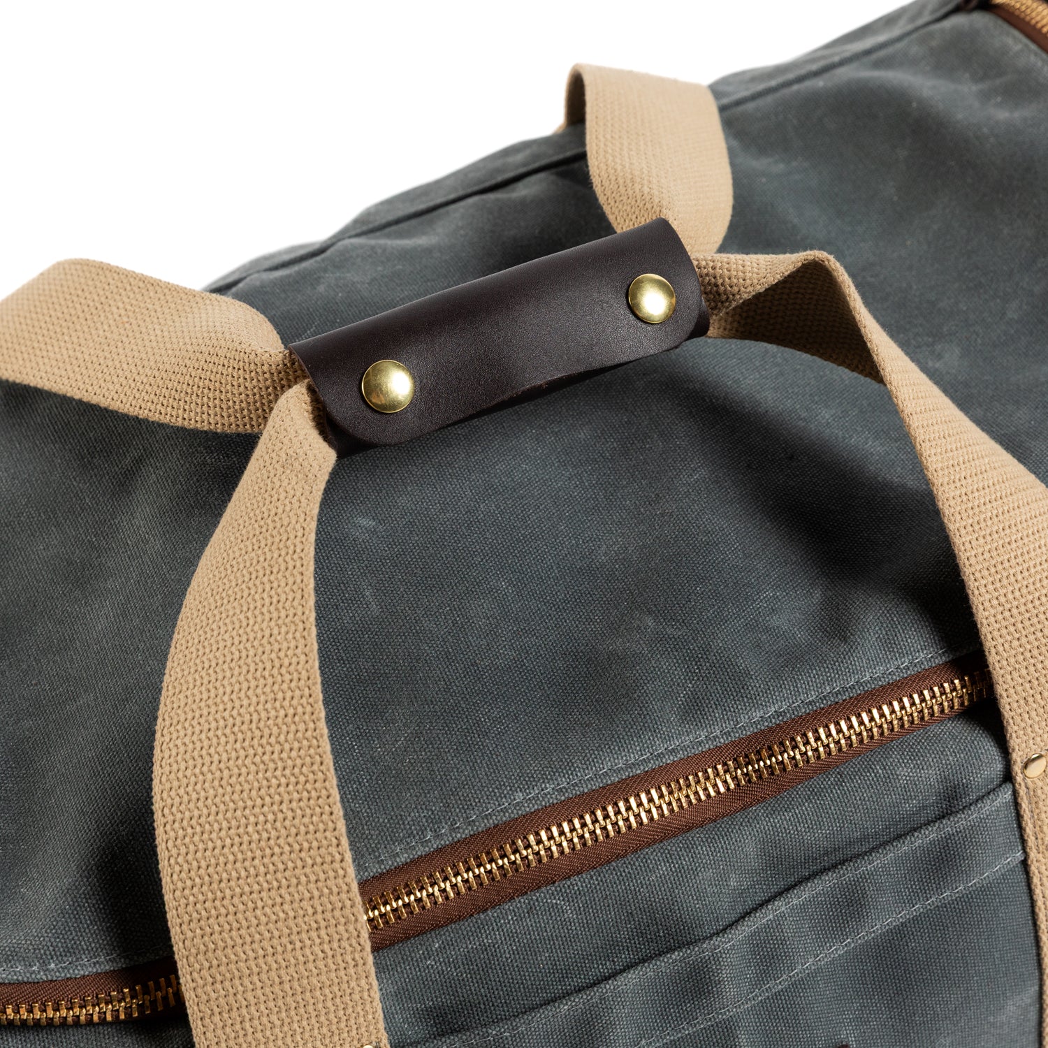 Waxed Canvas Weekender Bag - Charcoal - Image 7