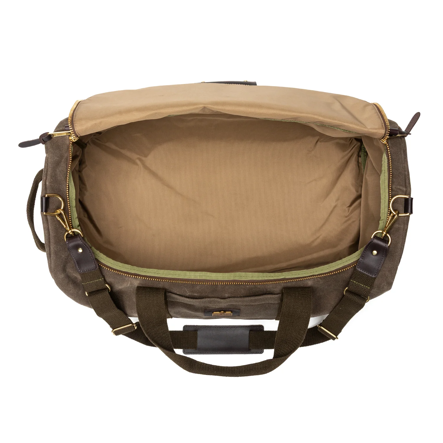 Waxed Canvas Weekender Bag - Field Brown - Image 3