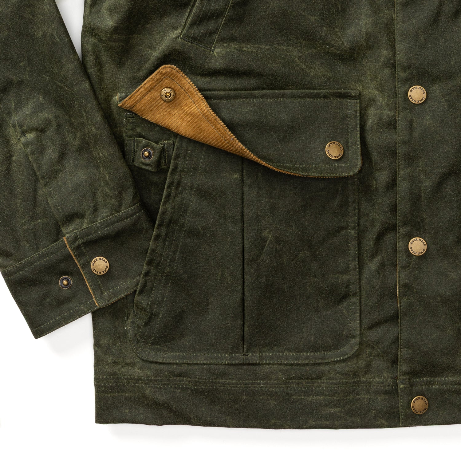 Waxed Duck Canvas Jacket - Deep Olive - Image 9
