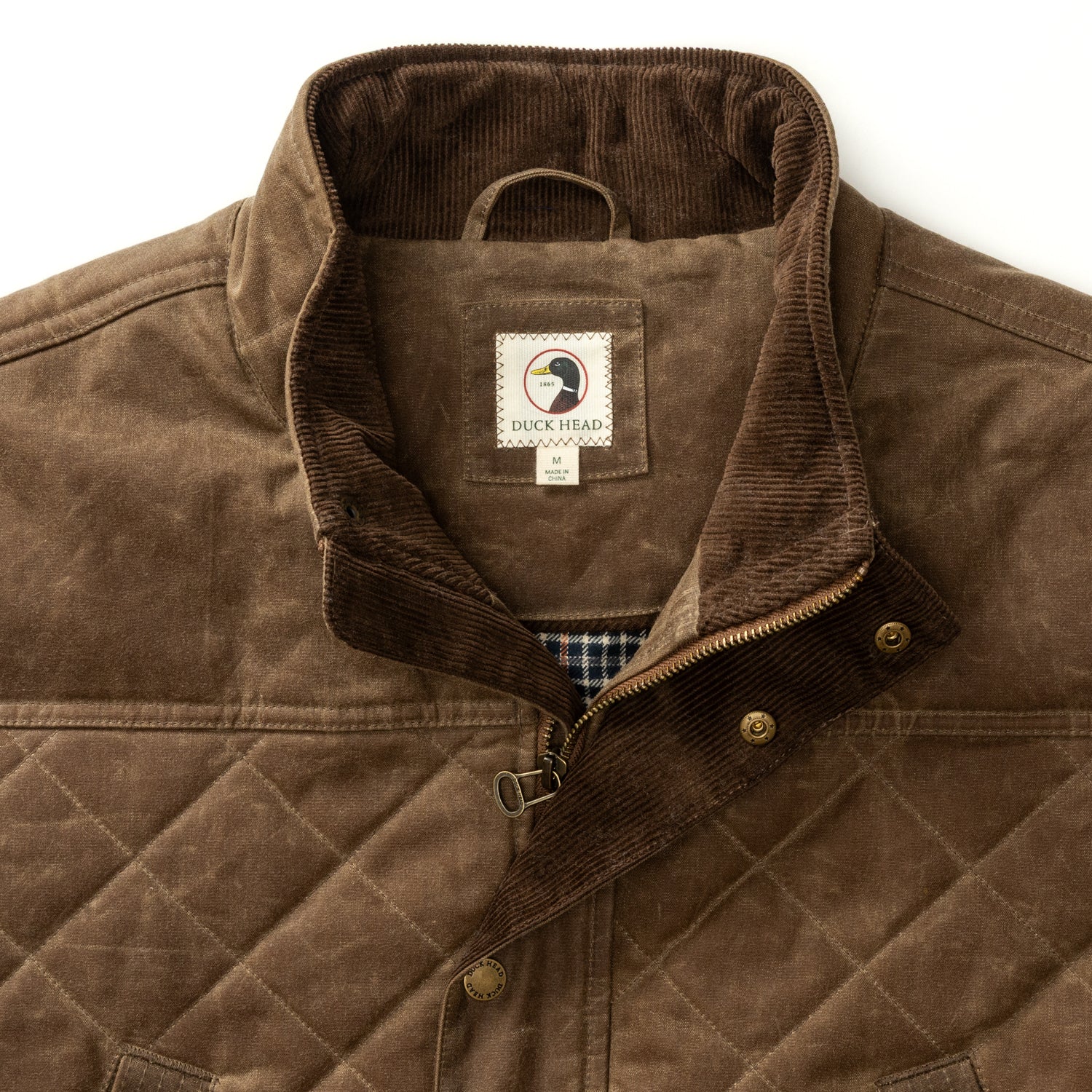 Waxed Duck Canvas Quilted Vest - Dark Oak - Image 4