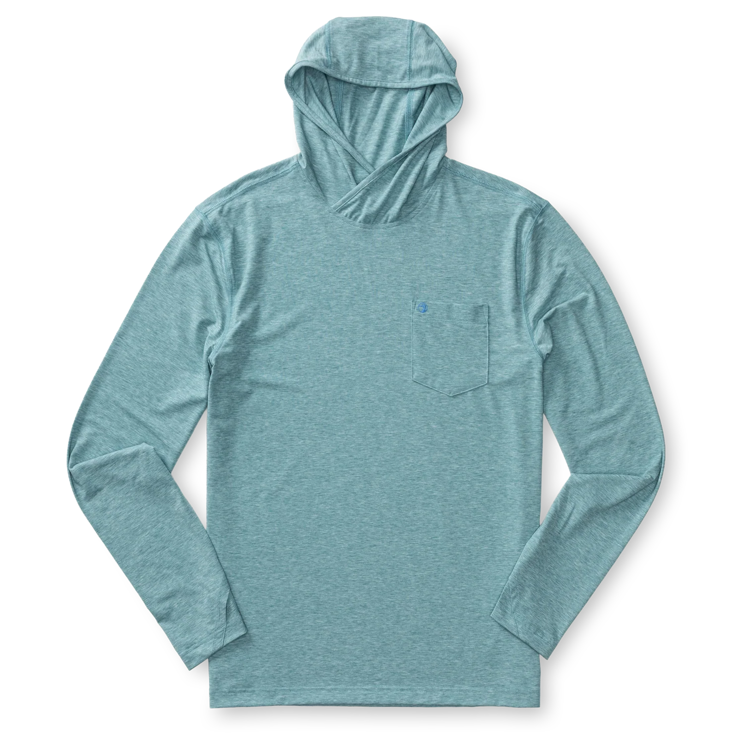 Windward Performance Hooded T-Shirt - Midnight Teal Heather - Image 3