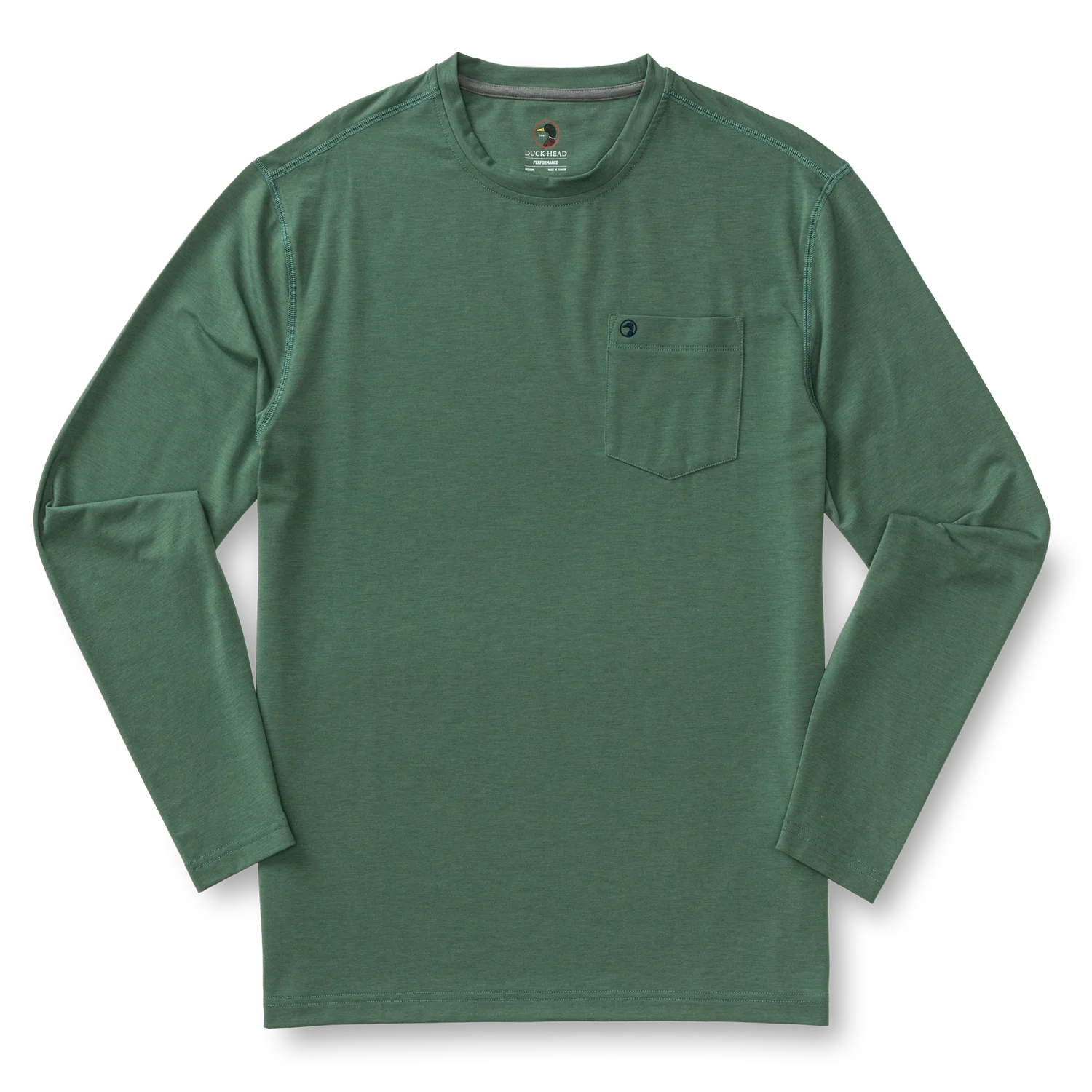 Windward Long Sleeve Performance T-Shirt - Duck Green - Image 3